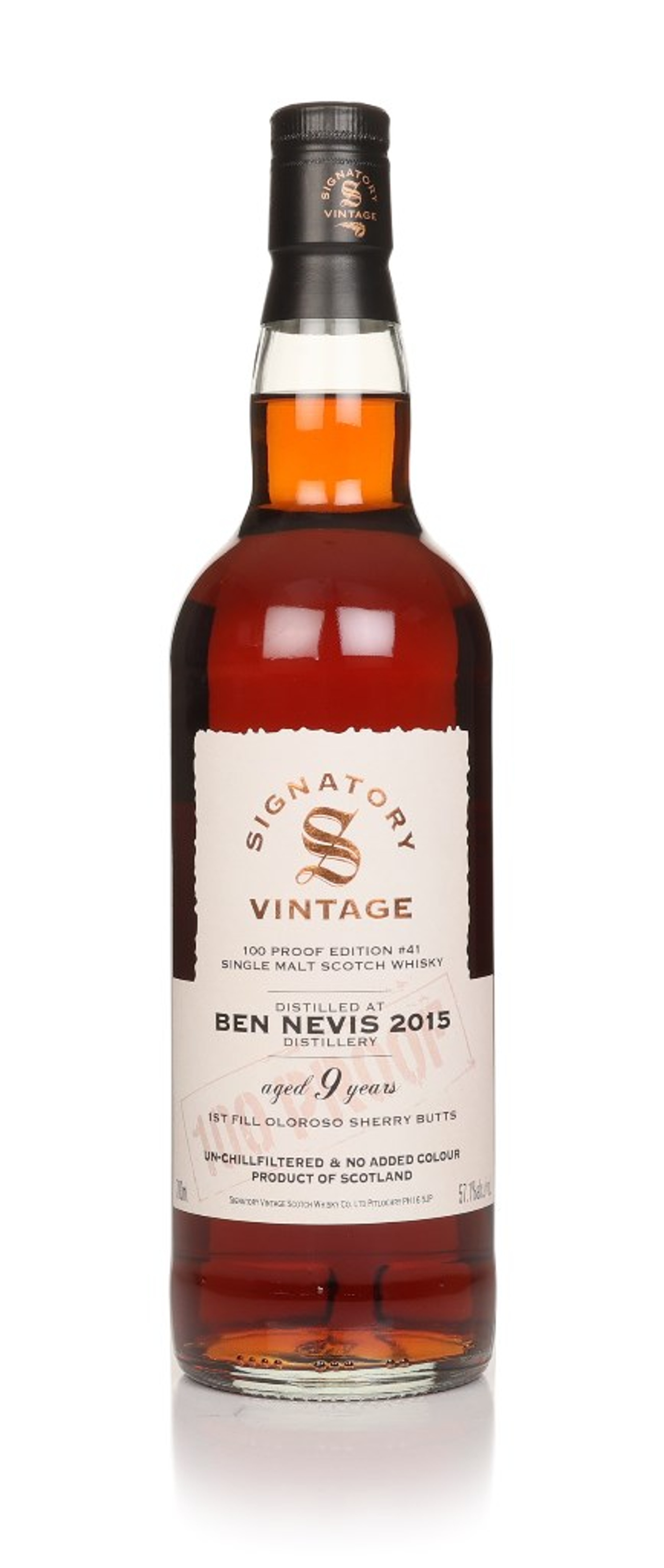Ben Nevis 9 Year Old 2015 - 100 Proof Edition #41 (Signatory) 70cl