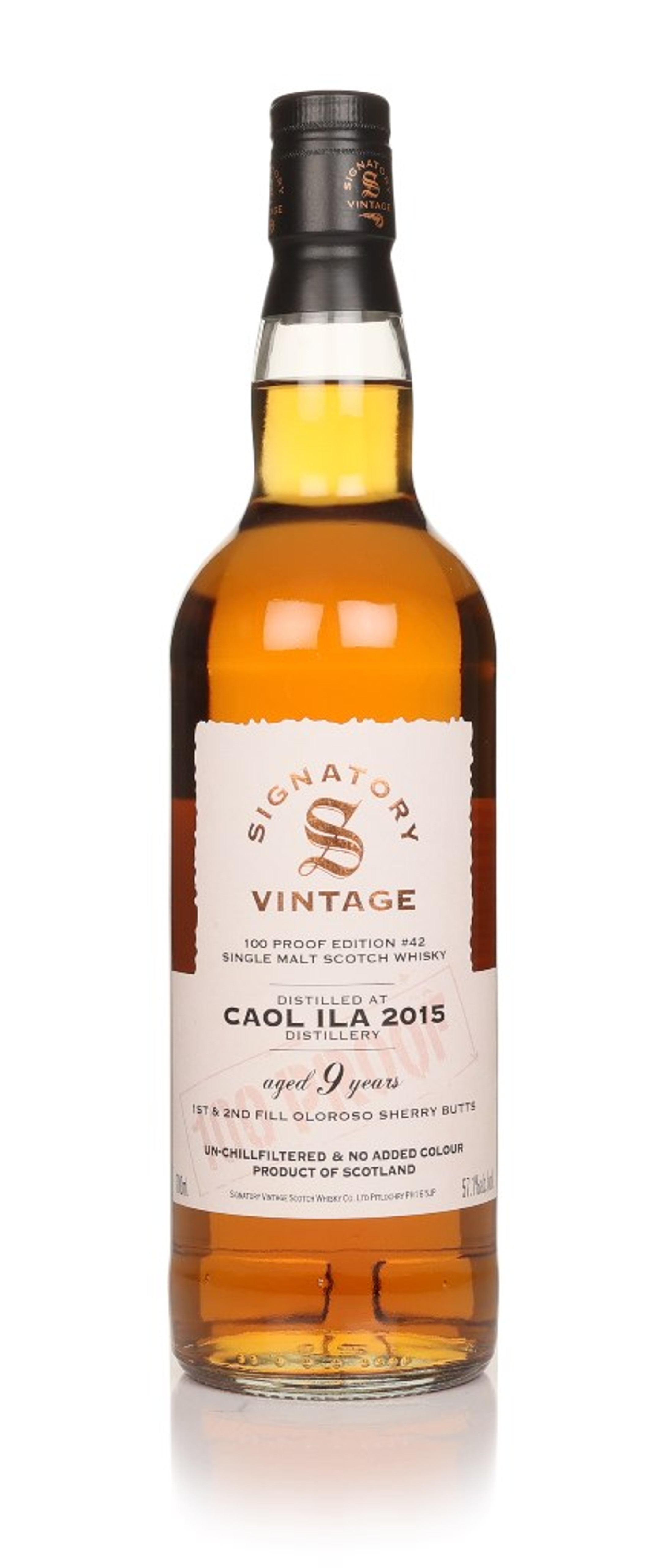 Caol Ila 9 Year Old 2015 - 100 Proof Edition #42 (Signatory) 70cl