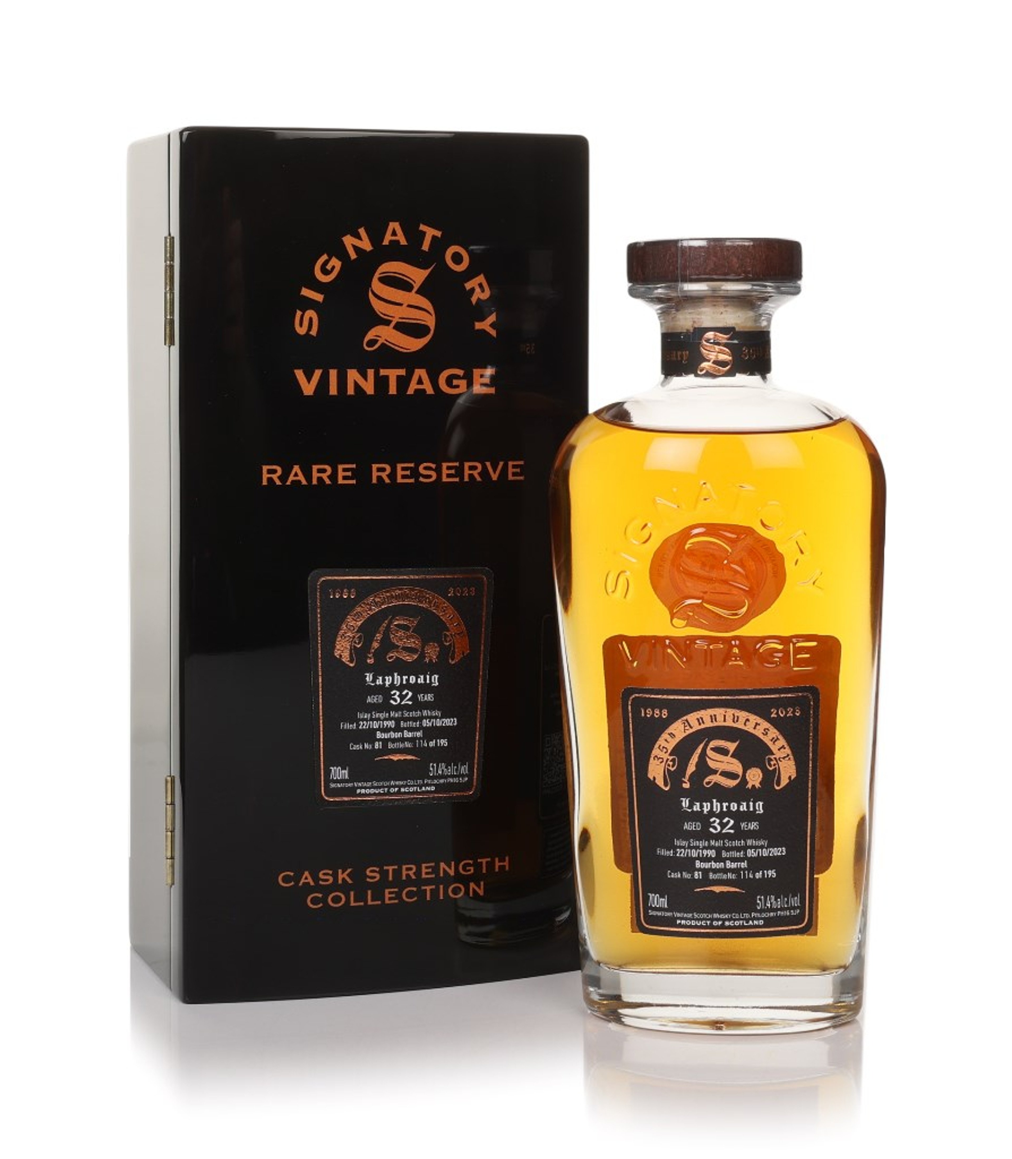 Laphroaig 32 Year Old 1990 (cask 81) - Cask Strength Collection Rare Reserve 35th Anniversary (Signatory) 70cl