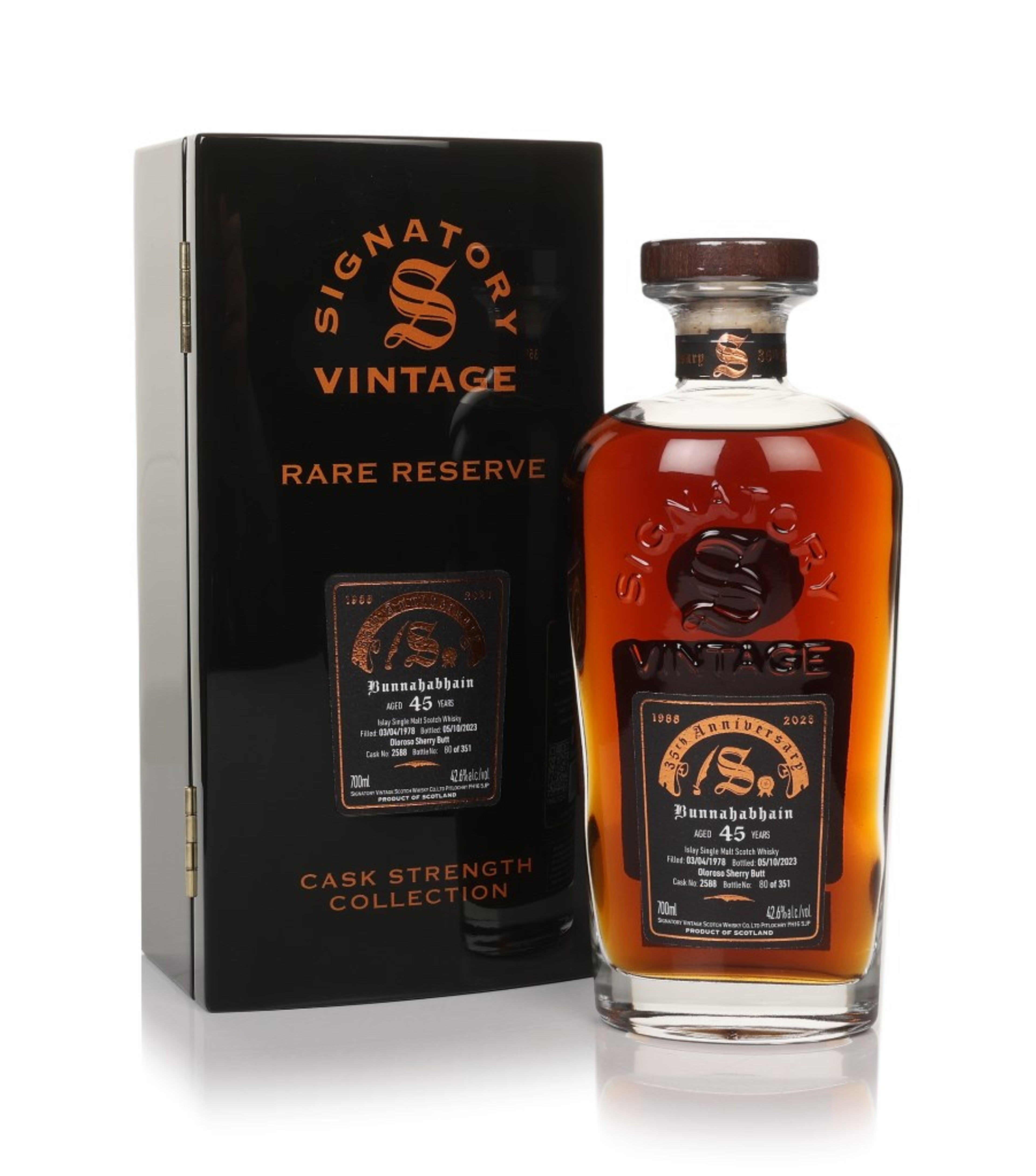 Bunnahabhain 45 Year Old 1978 (cask 2588) - Cask Strength Collection Rare Reserve 35th Anniversary (Signatory) 70cl
