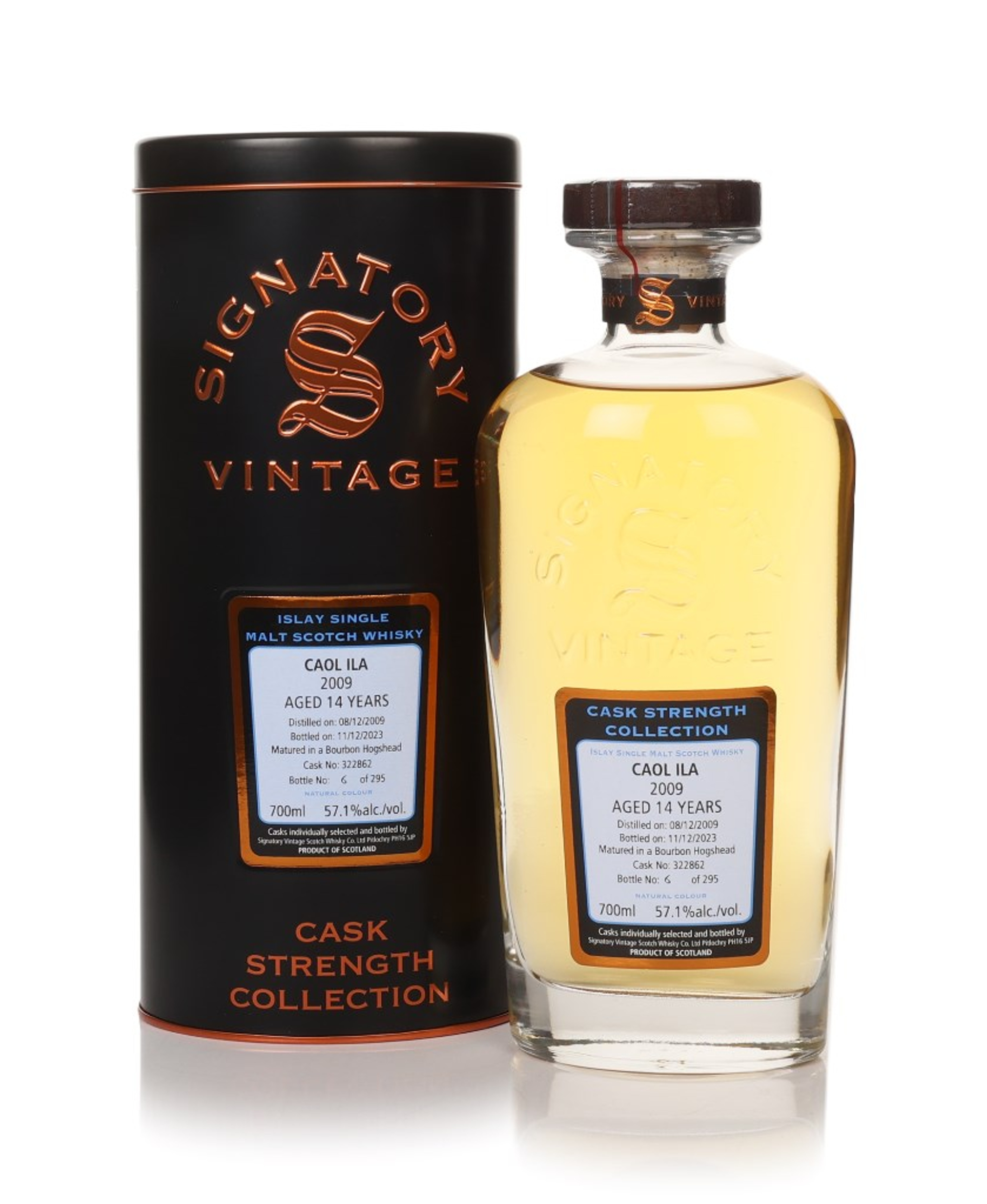 Caol Ila 14 Year Old 2009 (cask 322862) - Cask Strength Collection (Signatory) 70cl