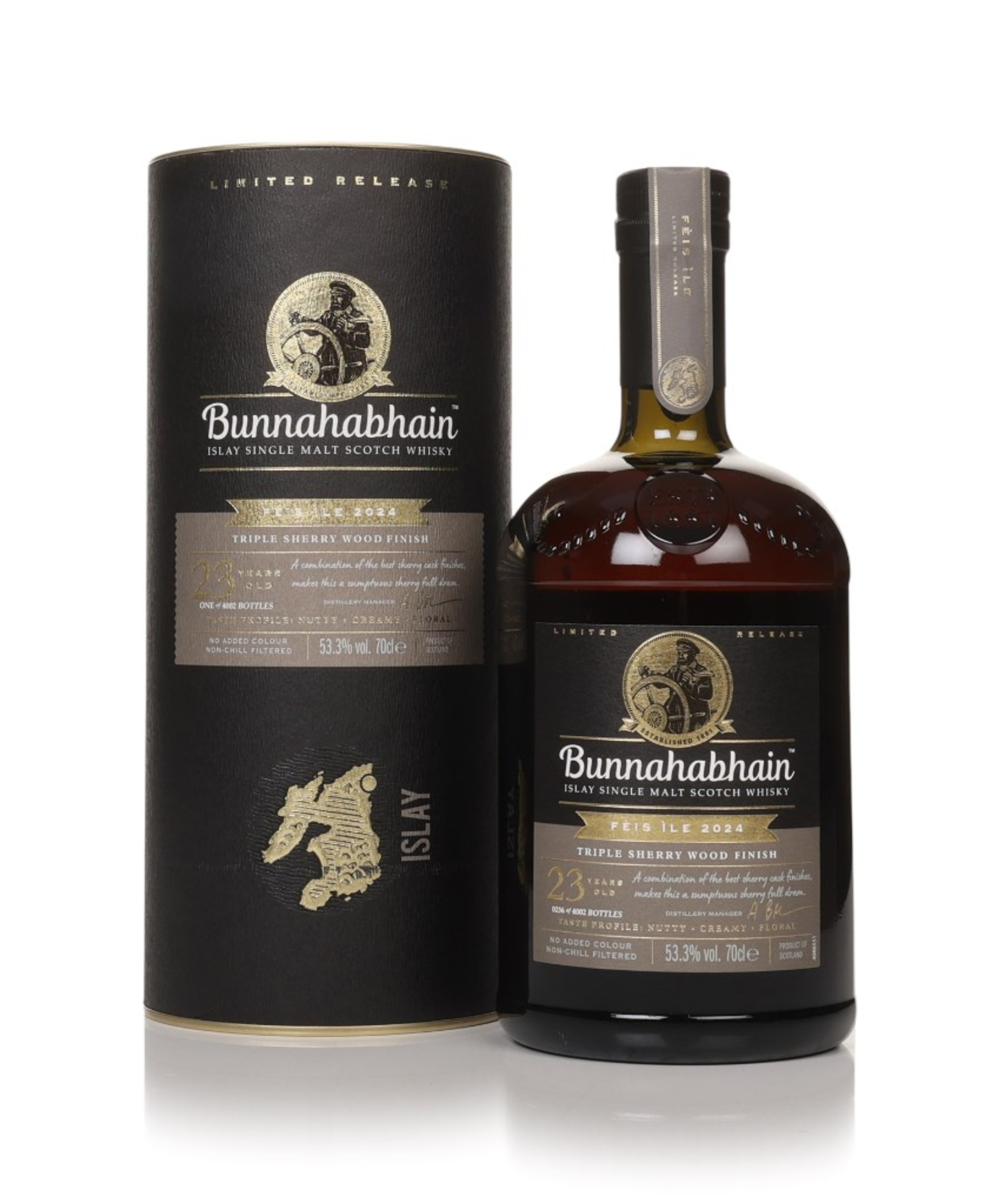 Bunnahabhain 23 Year Old 1999 Triple Sherry Wood Finish - Fèis Ìle 2024 70cl