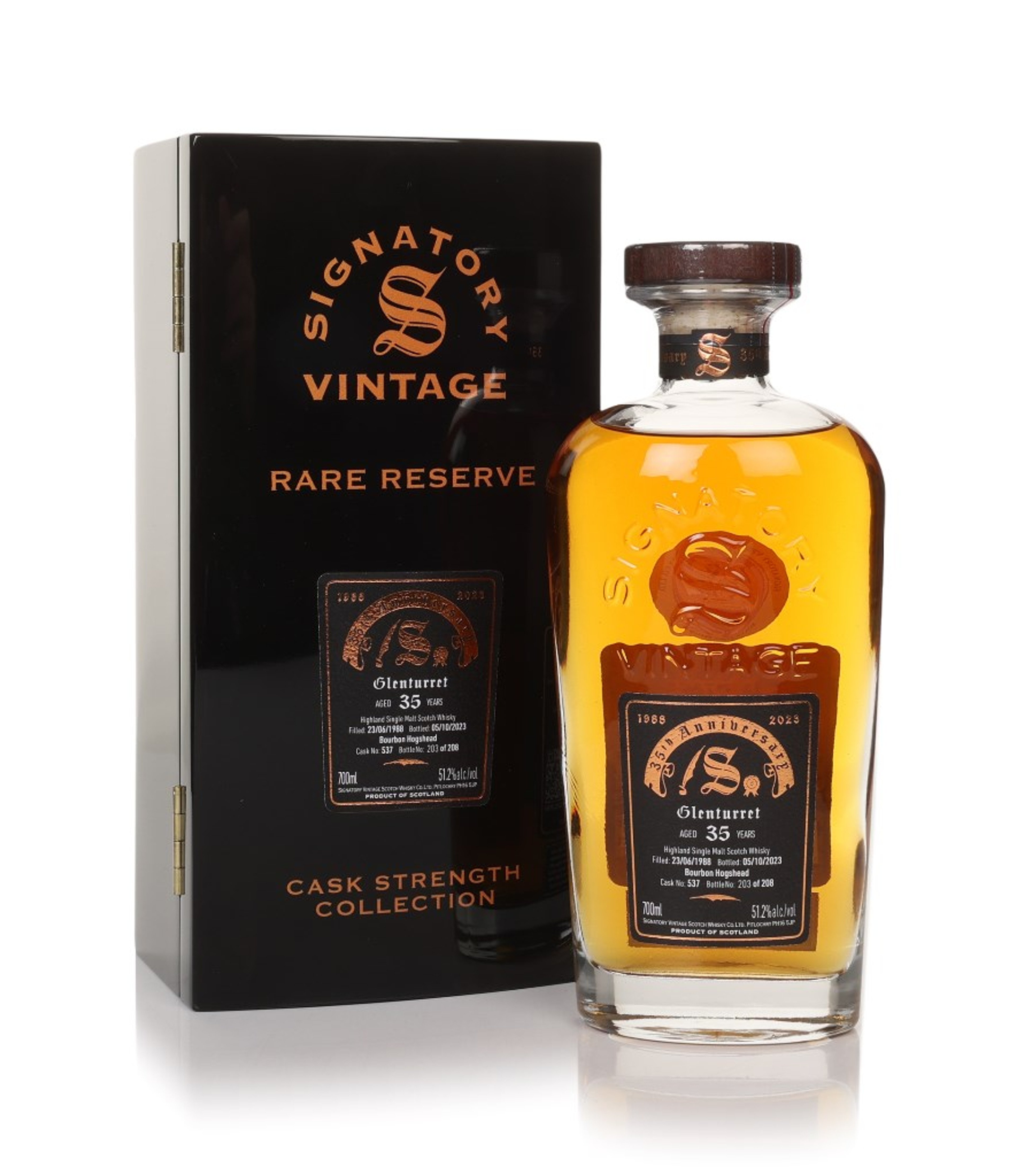 Glenturret 35 Year Old 1988 (cask 537) - Cask Strength Collection Rare Reserve 35th Anniversary (Signatory) 70cl