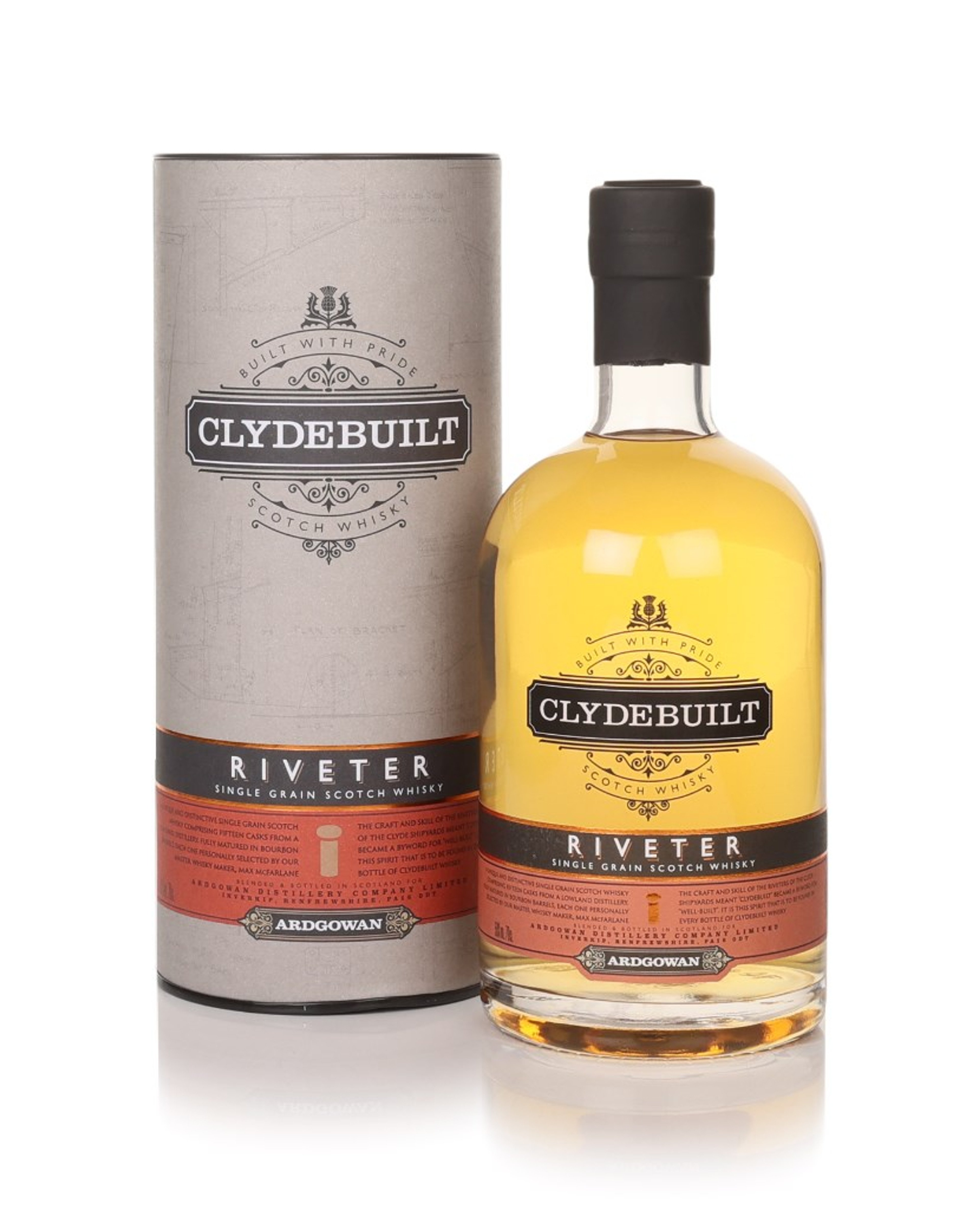 Clydebuilt Riveter Single Grain (Ardgowan) 70cl