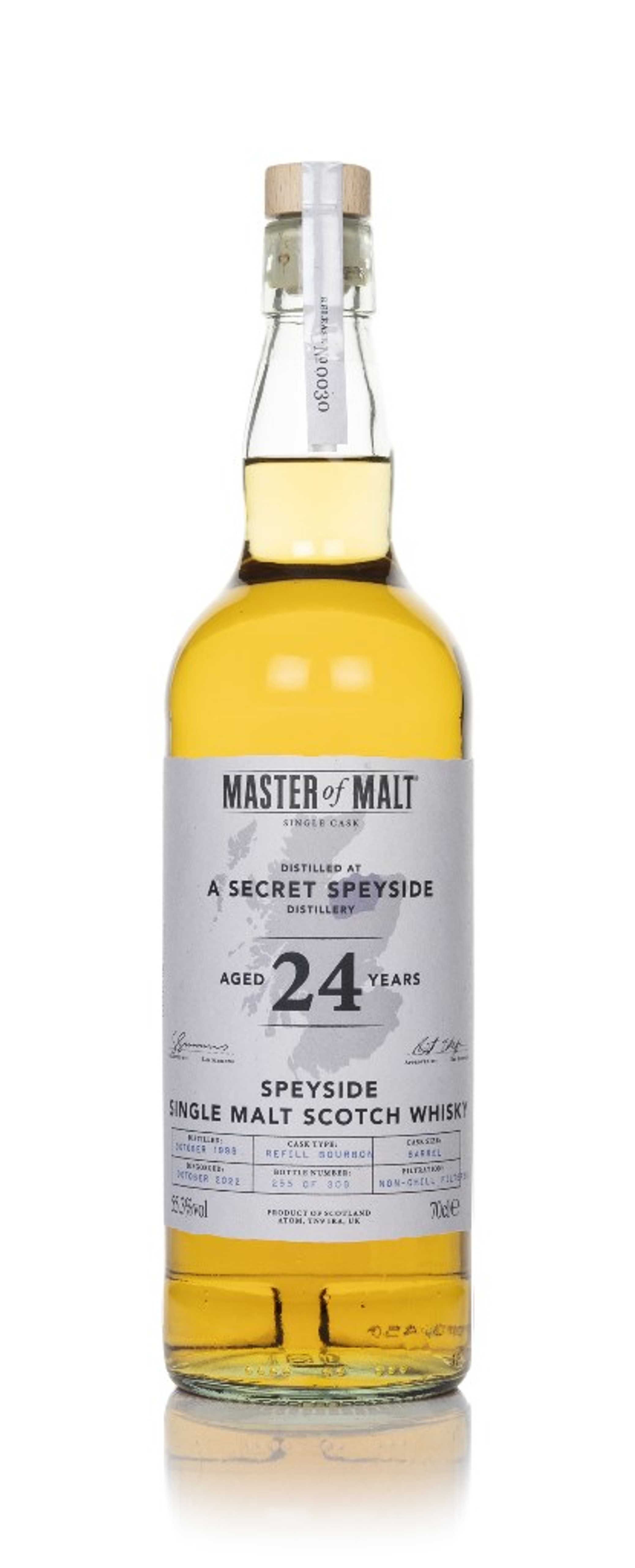 Secret Speyside Distillery 24 Year Old 1998 Single Cask (Master of Malt) 70cl