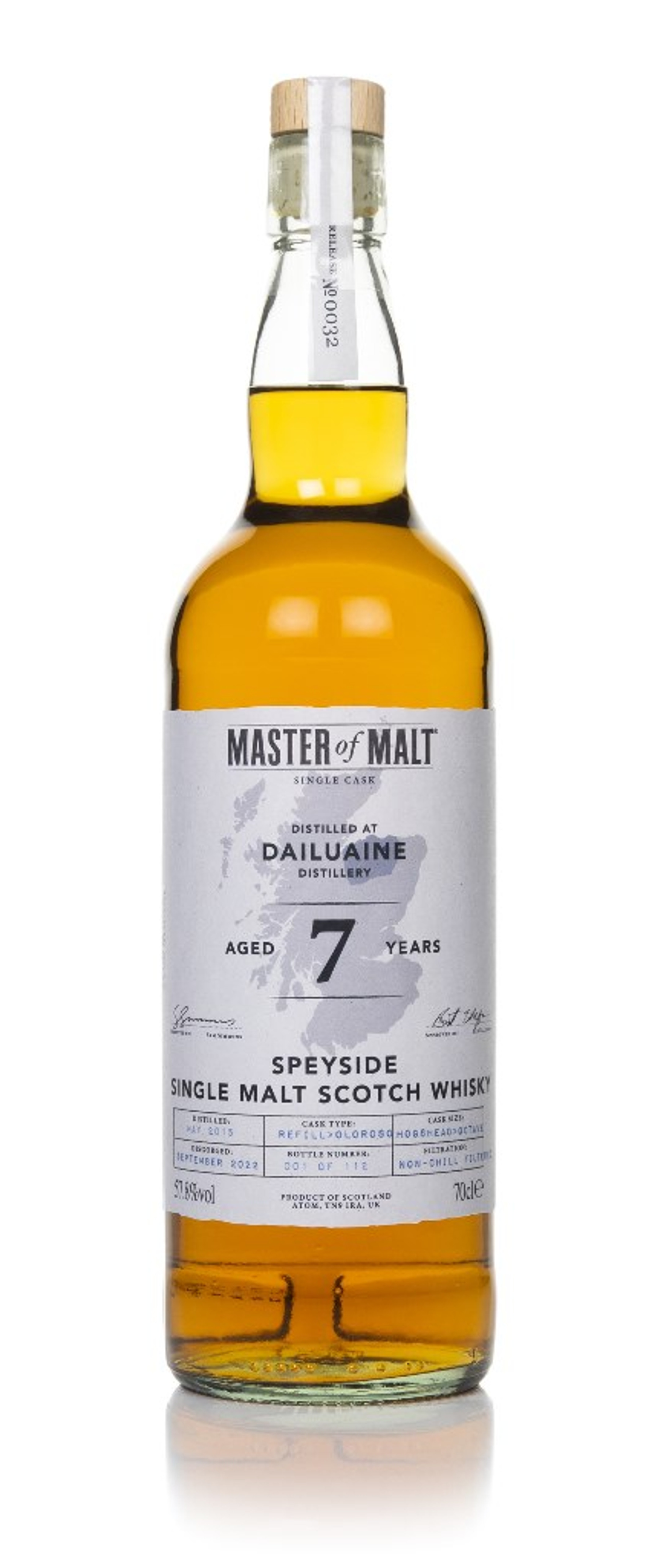 Dailuaine 7 Year Old 2015 Oloroso Finish Single Cask (Master of Malt) 70cl