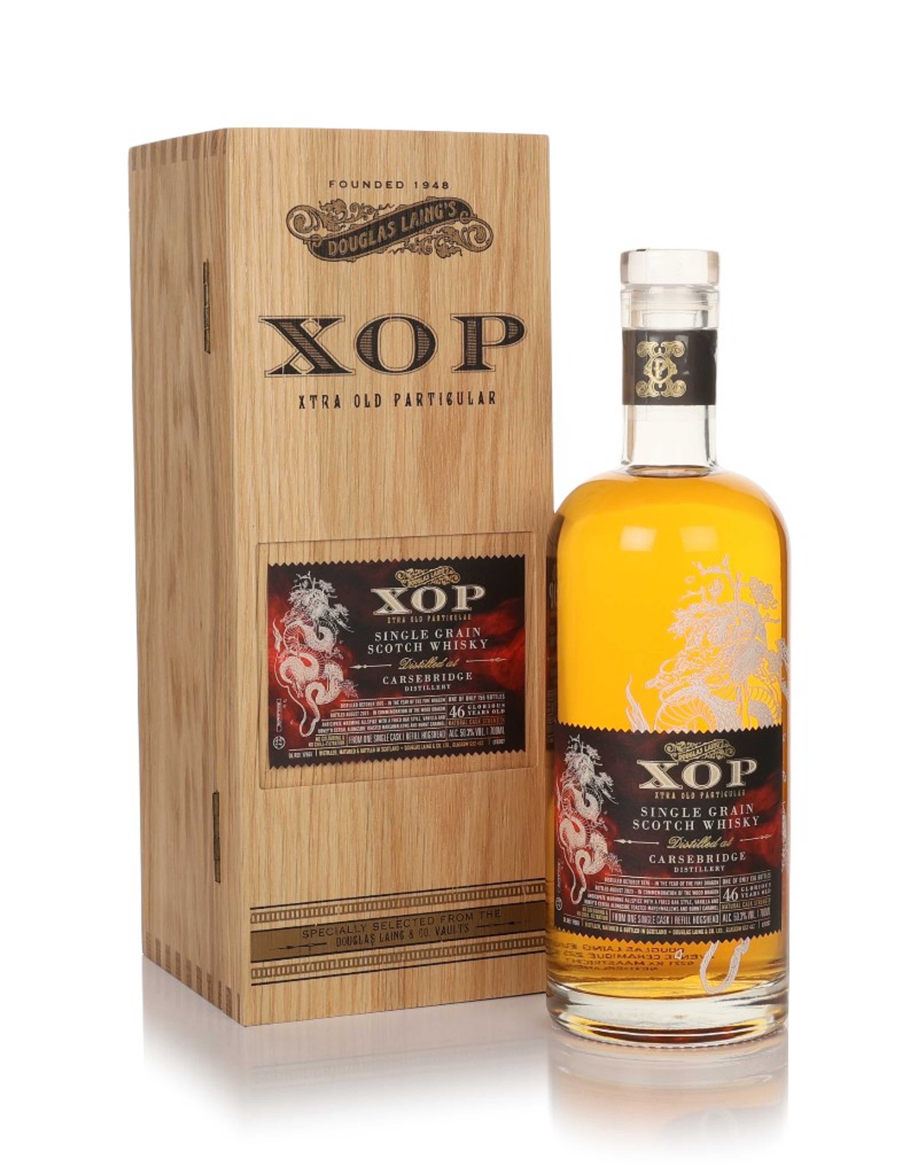 Carsebridge 46 Year Old 1976 (cask 17961) Chinese Year Of The Dragon - Xtra Old Particular (Douglas Laing) 70cl