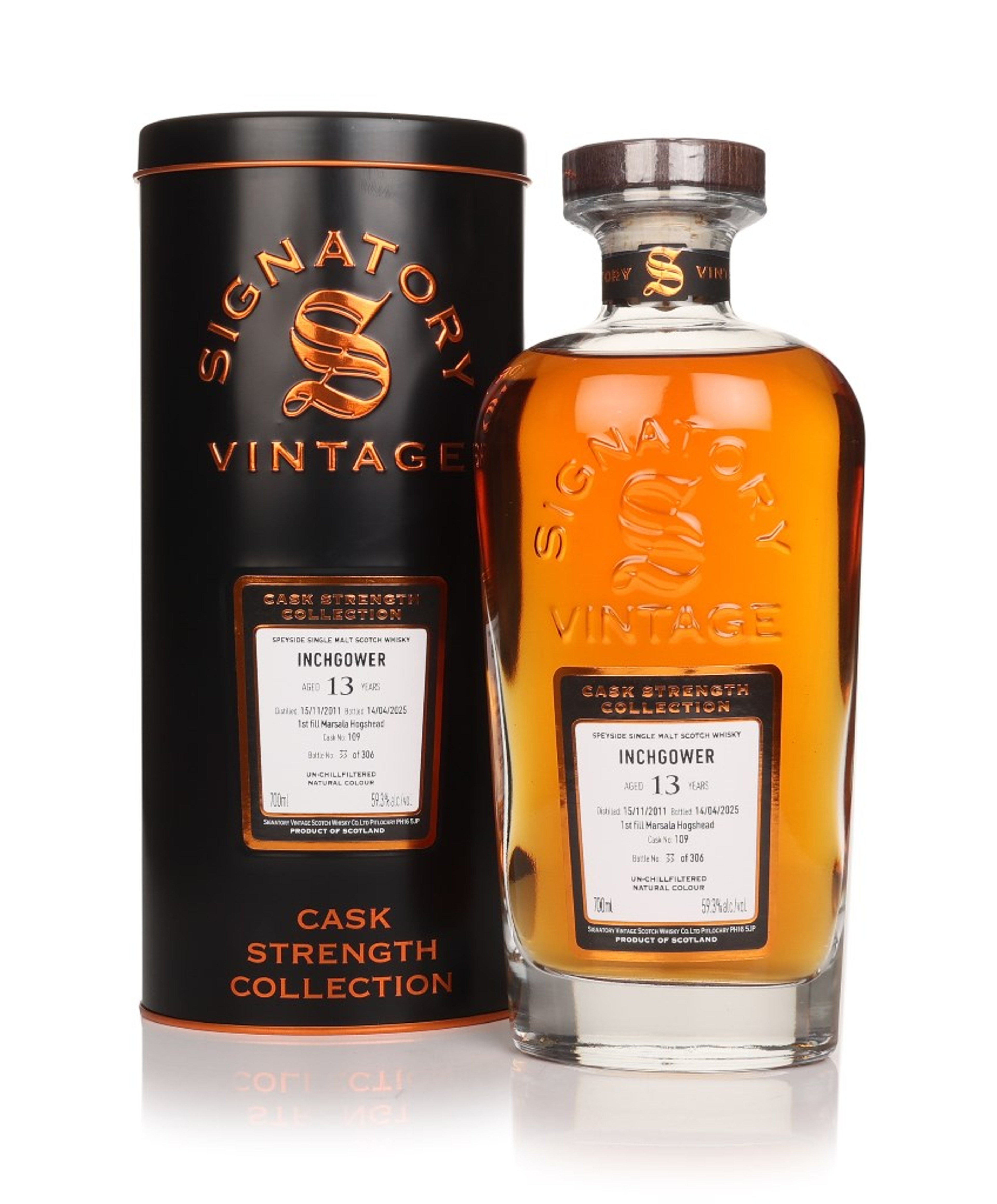 Inchgower 13 Year Old 2011 (cask 109) - Cask Strength Collection (Signatory) 70cl