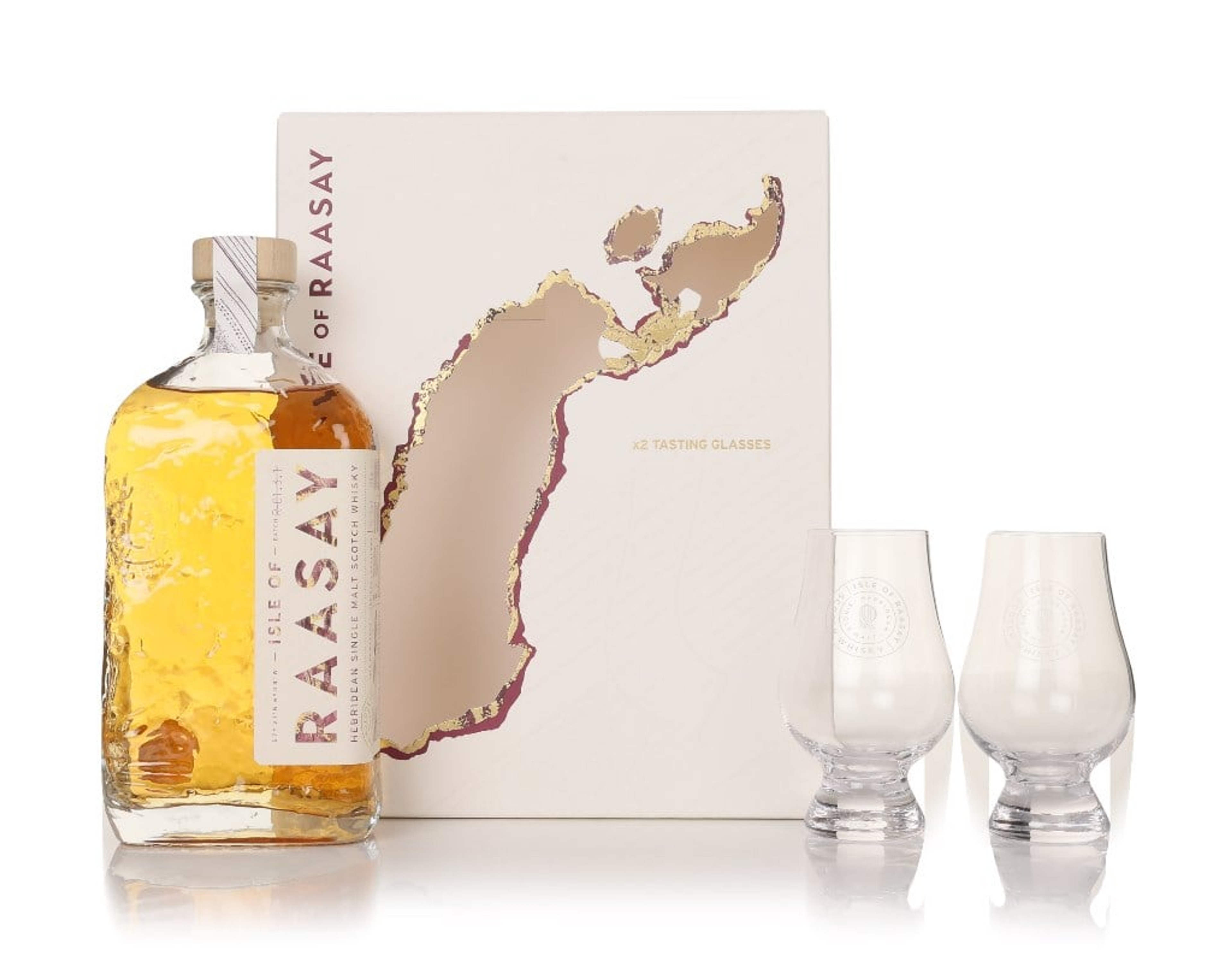 Isle of Raasay Signature Single Malt Gift Set with 2x Glasses Clearance