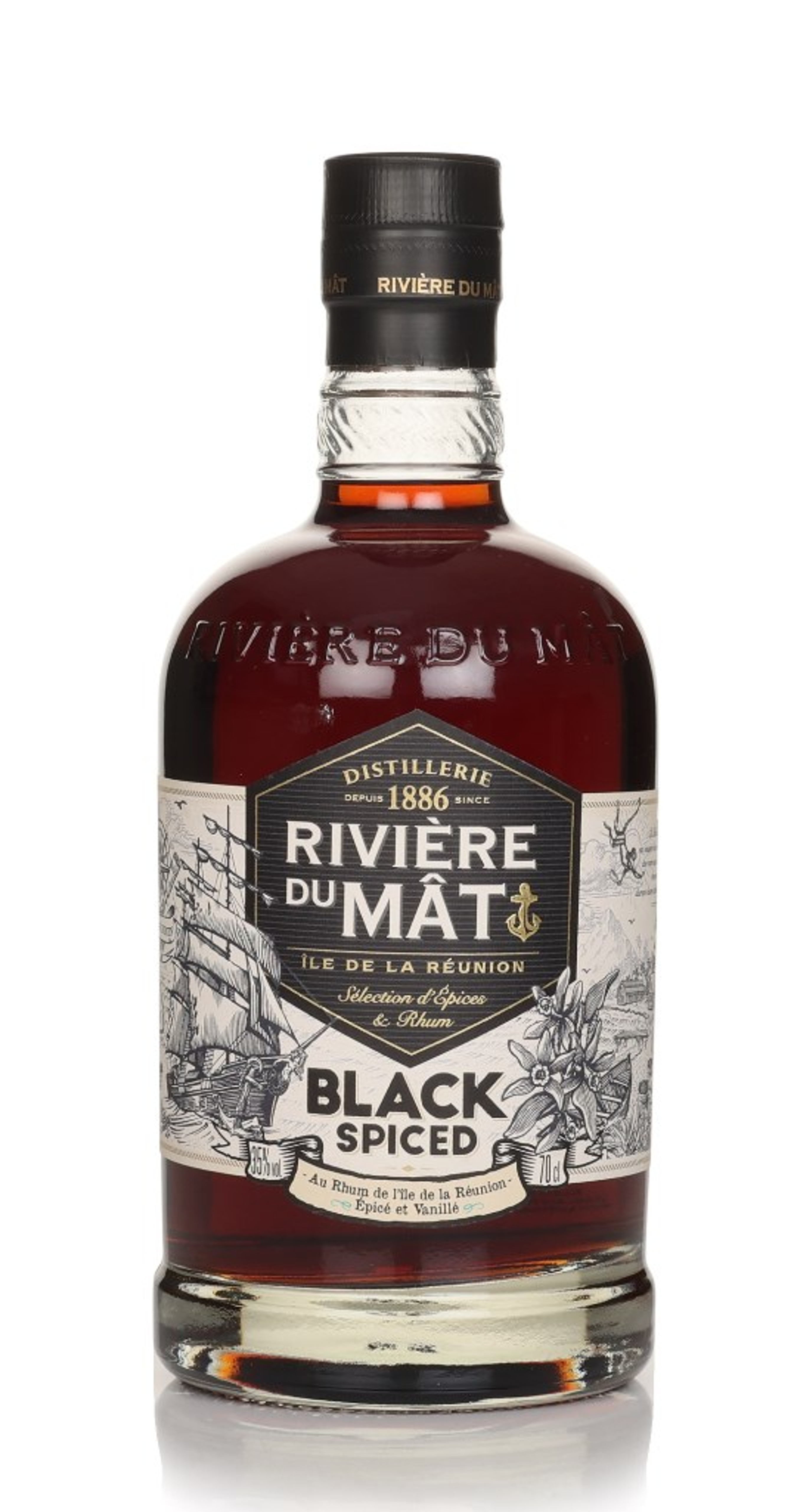 Rivière du Mât Rhum Black Spiced 70cl