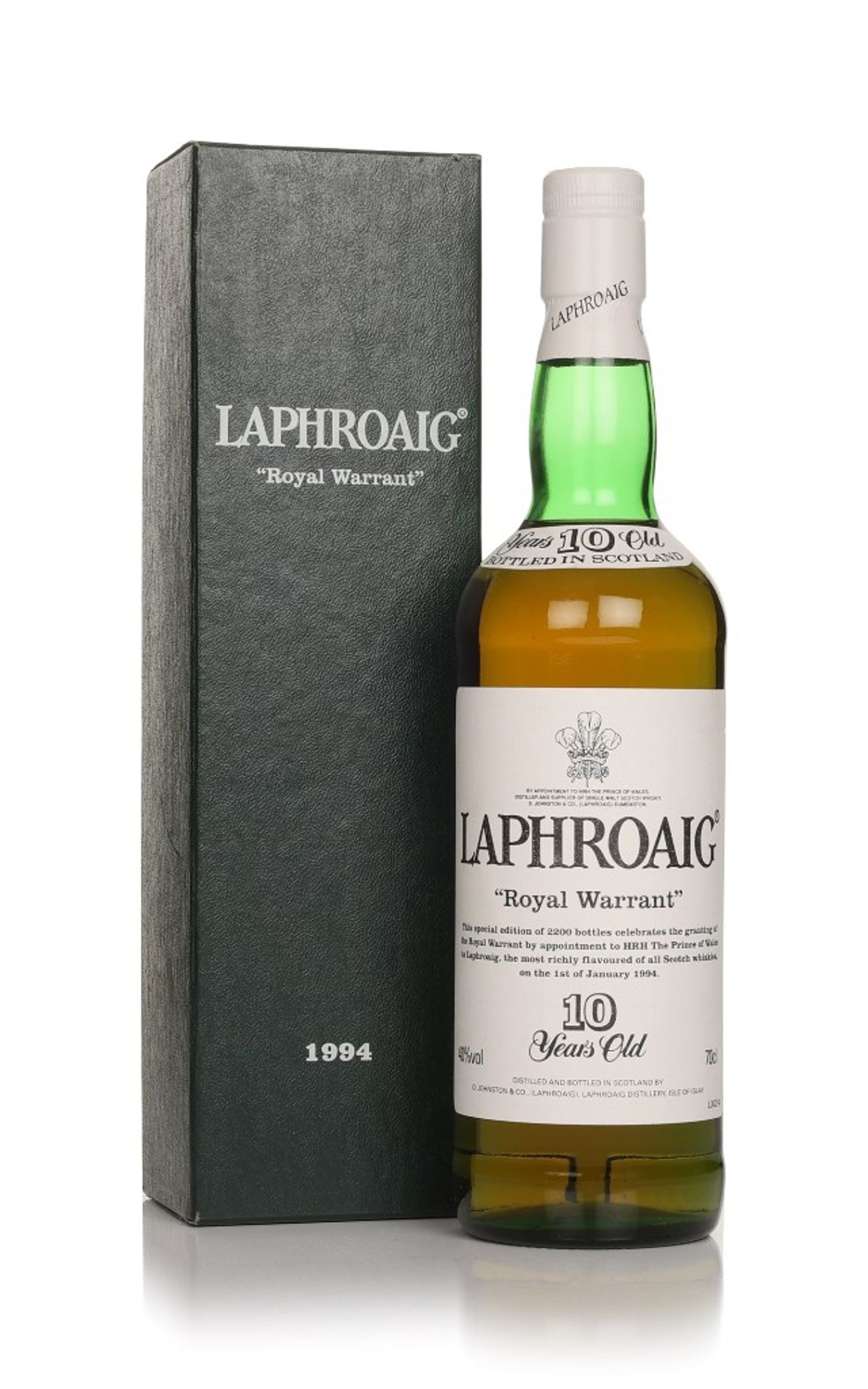 Laphroaig 10 Year Old - Royal Warrant 1994 70cl