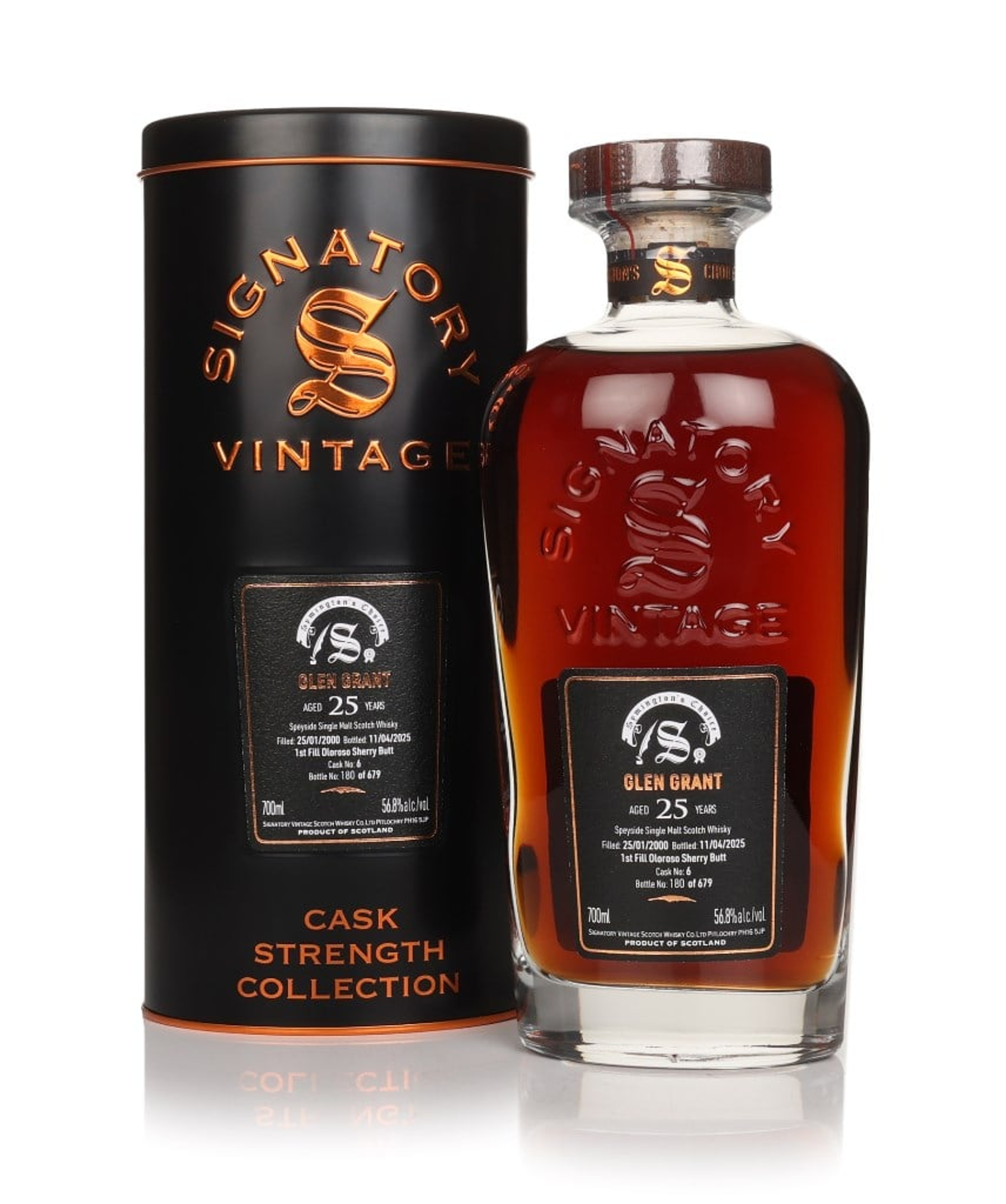 Glen Grant 25 Year Old 2000 (cask 6) - Cask Strength Collection (Signatory) 70cl