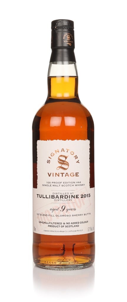 Tullibardine 9 Year Old 2015 - 100 Proof Edition #44 (Signatory) 70cl