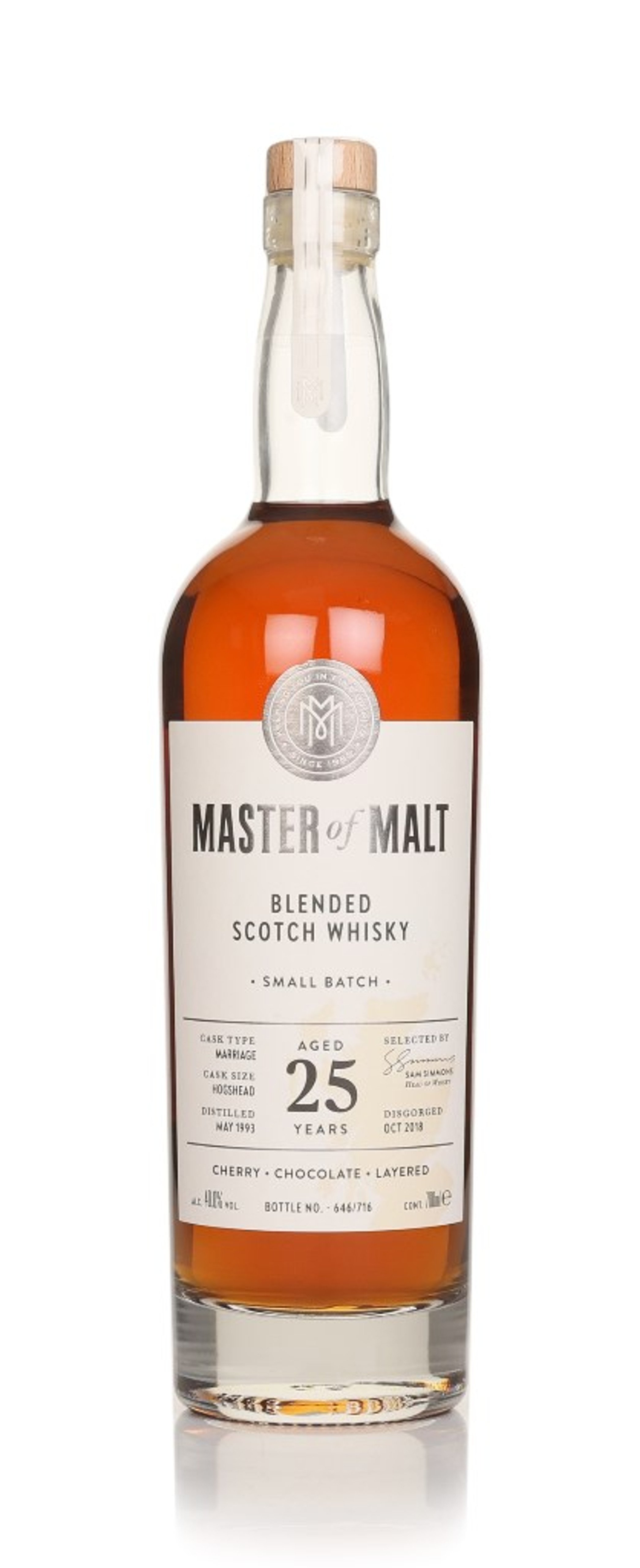 Blended Scotch Whisky 25 Year Old 1993 (Master of Malt) 70cl