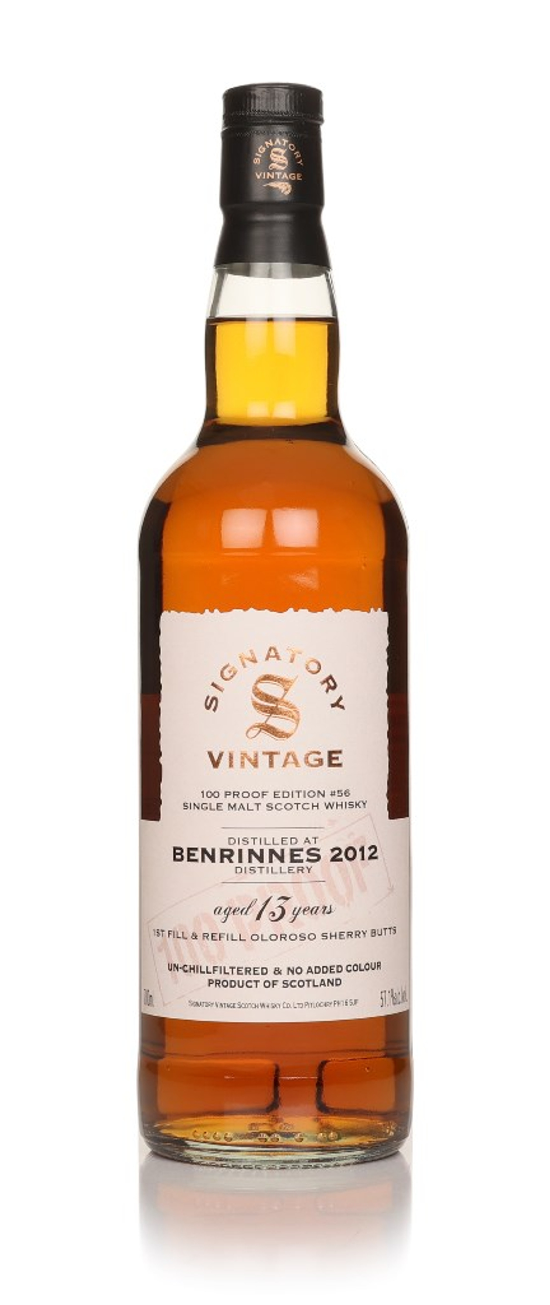 Benrinnes 13 Year Old 2012 - 100 Proof Edition #56 (Signatory) 70cl