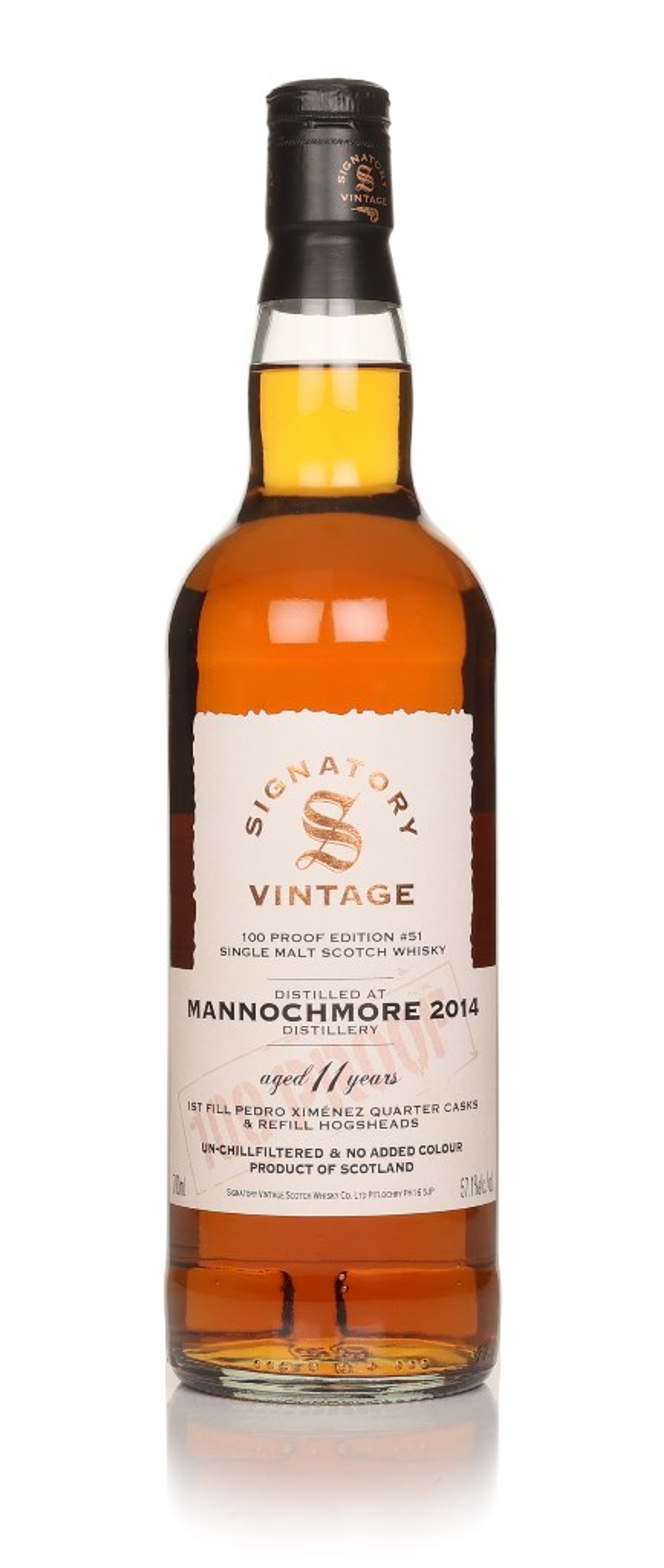 Mannochmore 11 Year Old 2014 - 100 Proof Edition #51 (Signatory) 70cl