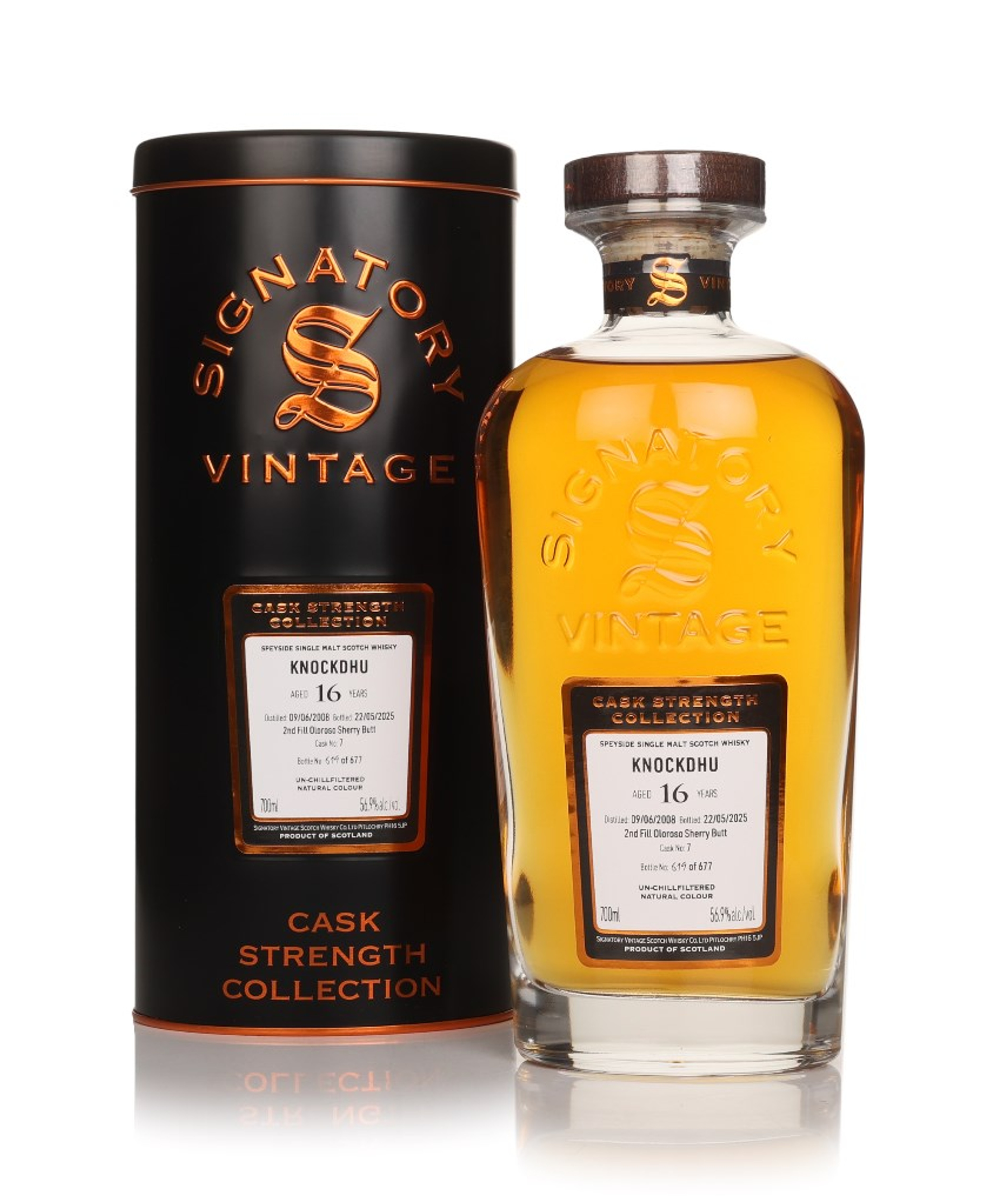 Knockdhu 16 Year Old 2008 (cask 7) - Cask Strength Collection (Signatory) 70cl
