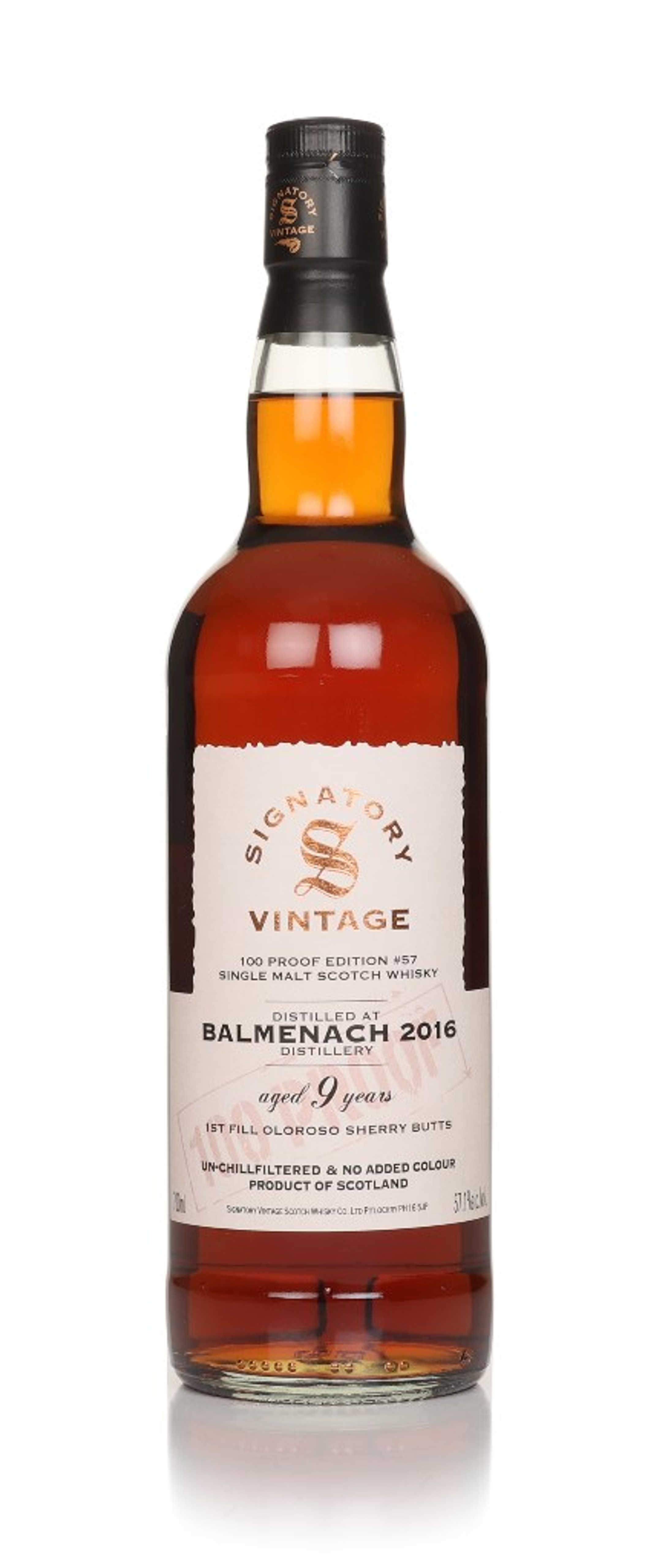 Balmenach 9 Year Old 2016 - 100 Proof Edition #57 (Signatory) 70cl