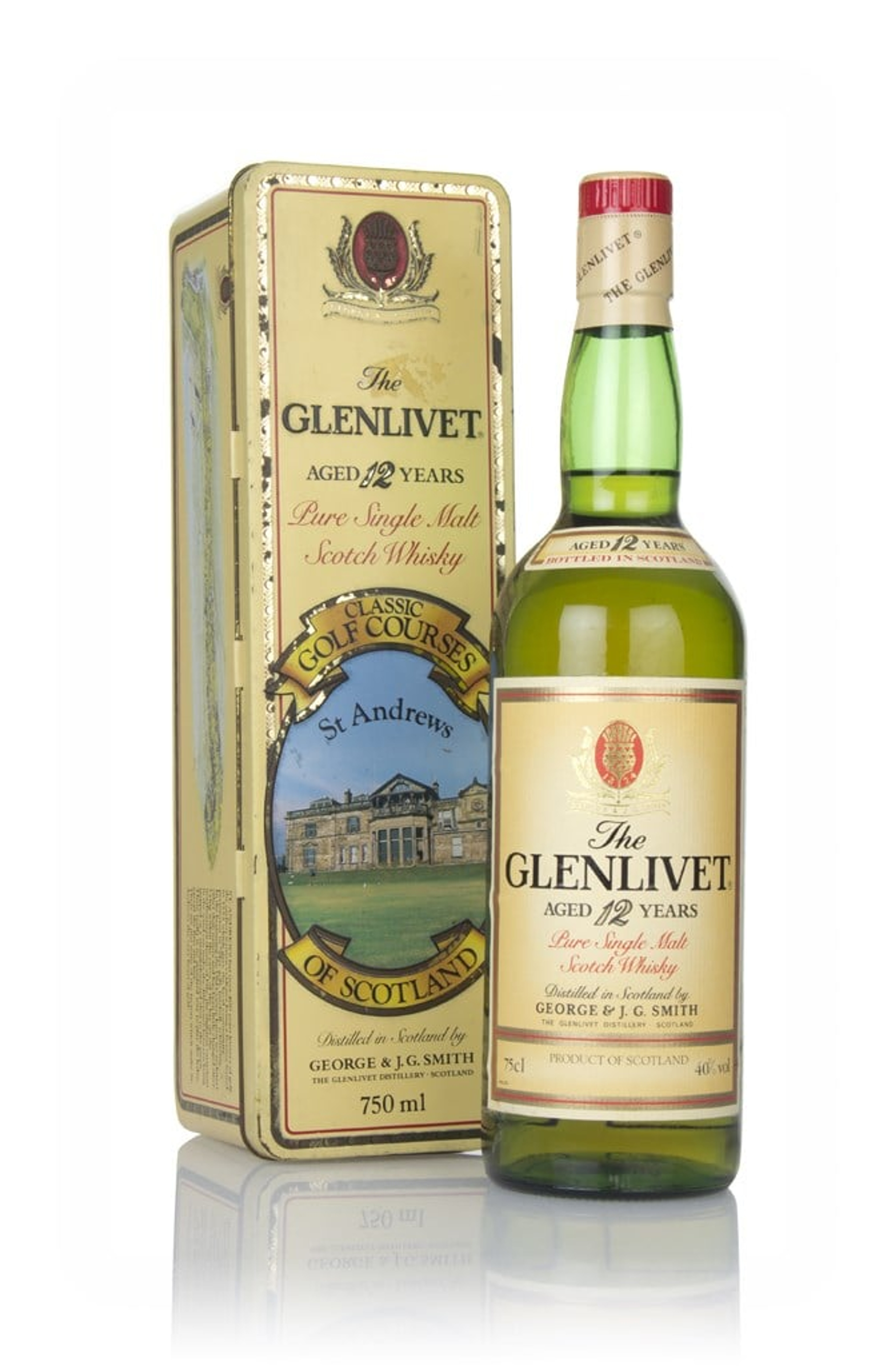 The Glenlivet 12 Year Old - Classic Golf Courses of Scotland (St Andrews) - 1980s 75cl