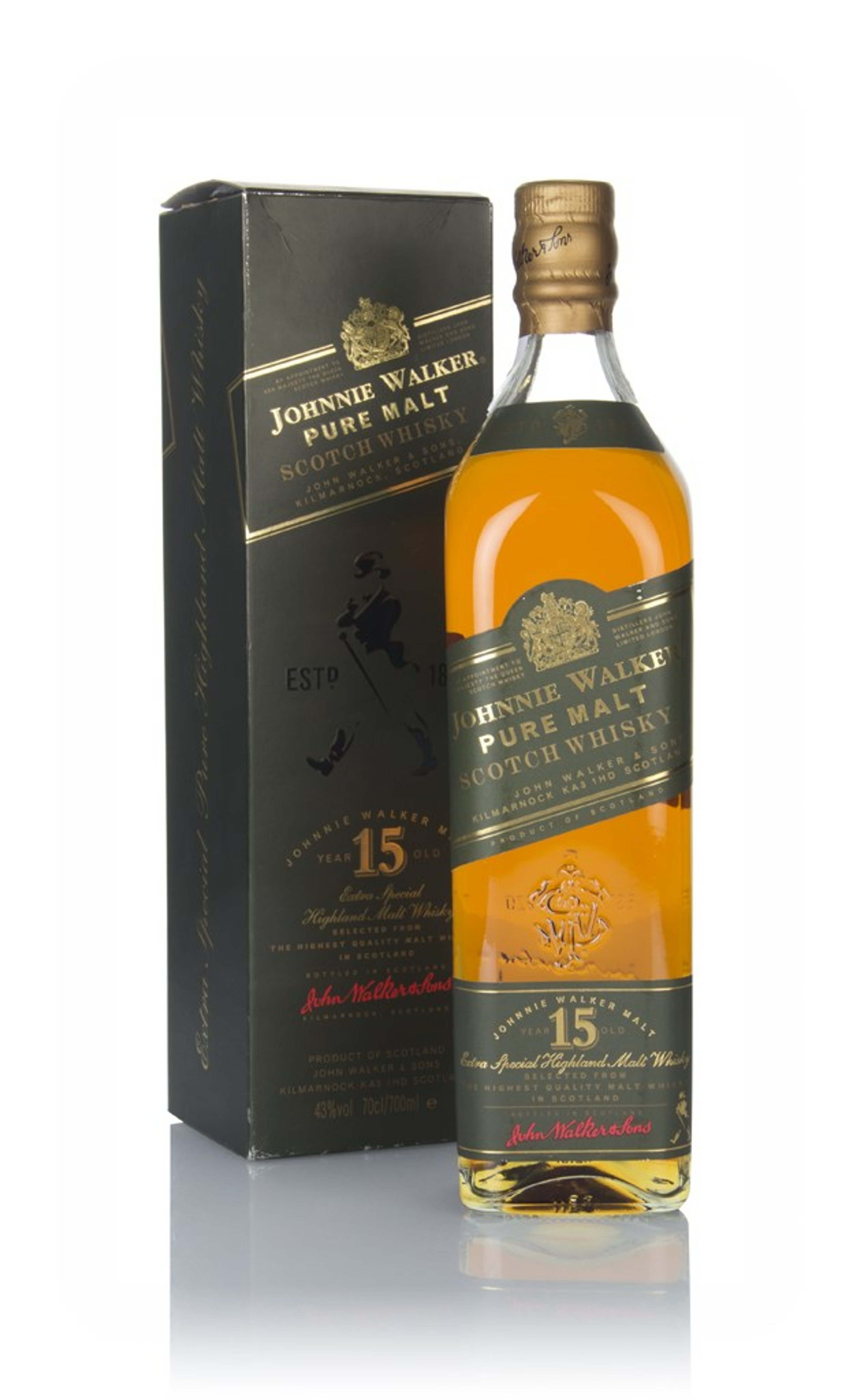 Johnnie Walker Green Label 15 Year Old - 1990s 70cl