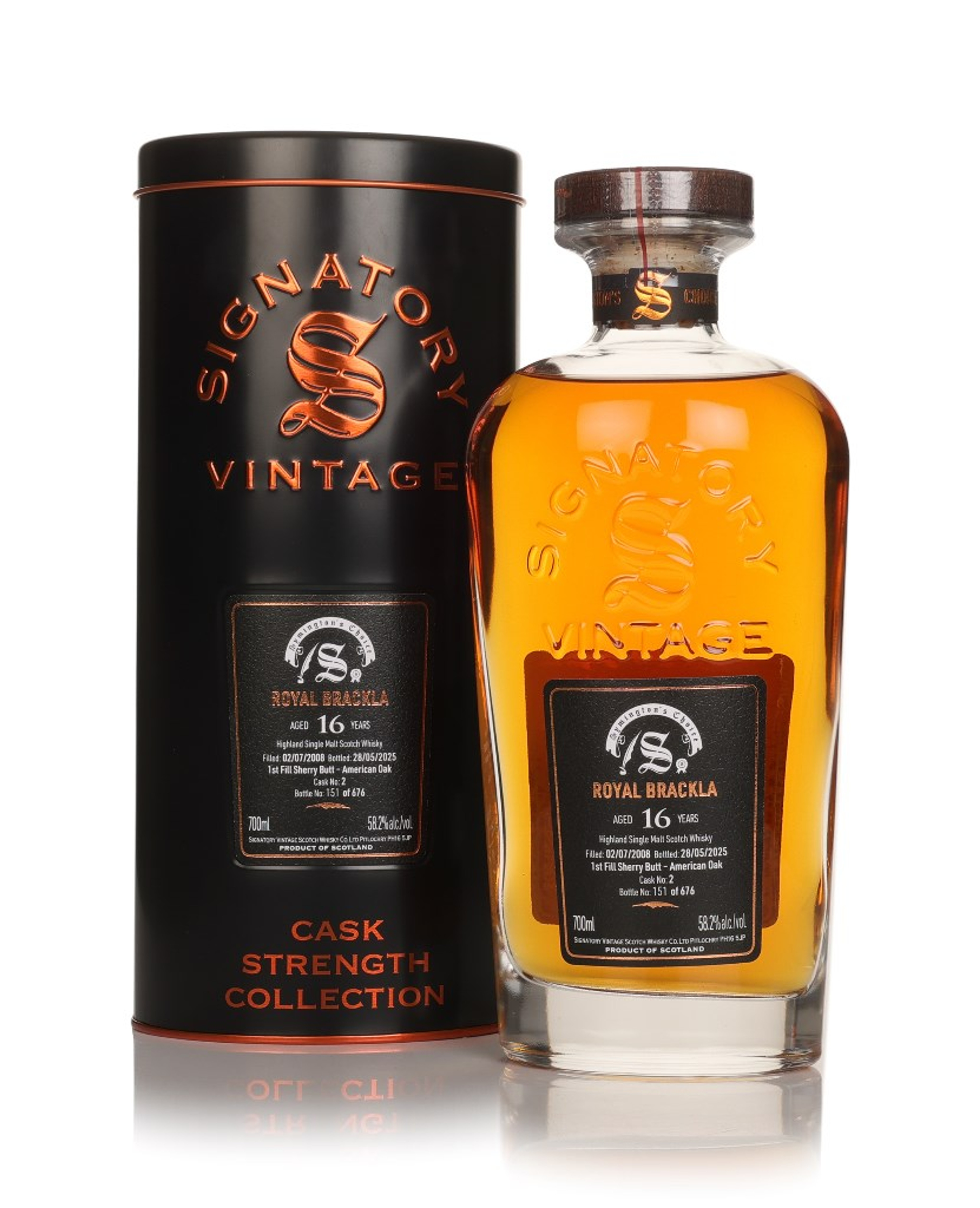 Royal Brackla 16 Year Old 2008 (cask 2) - Cask Strength Collection (Signatory) 70cl