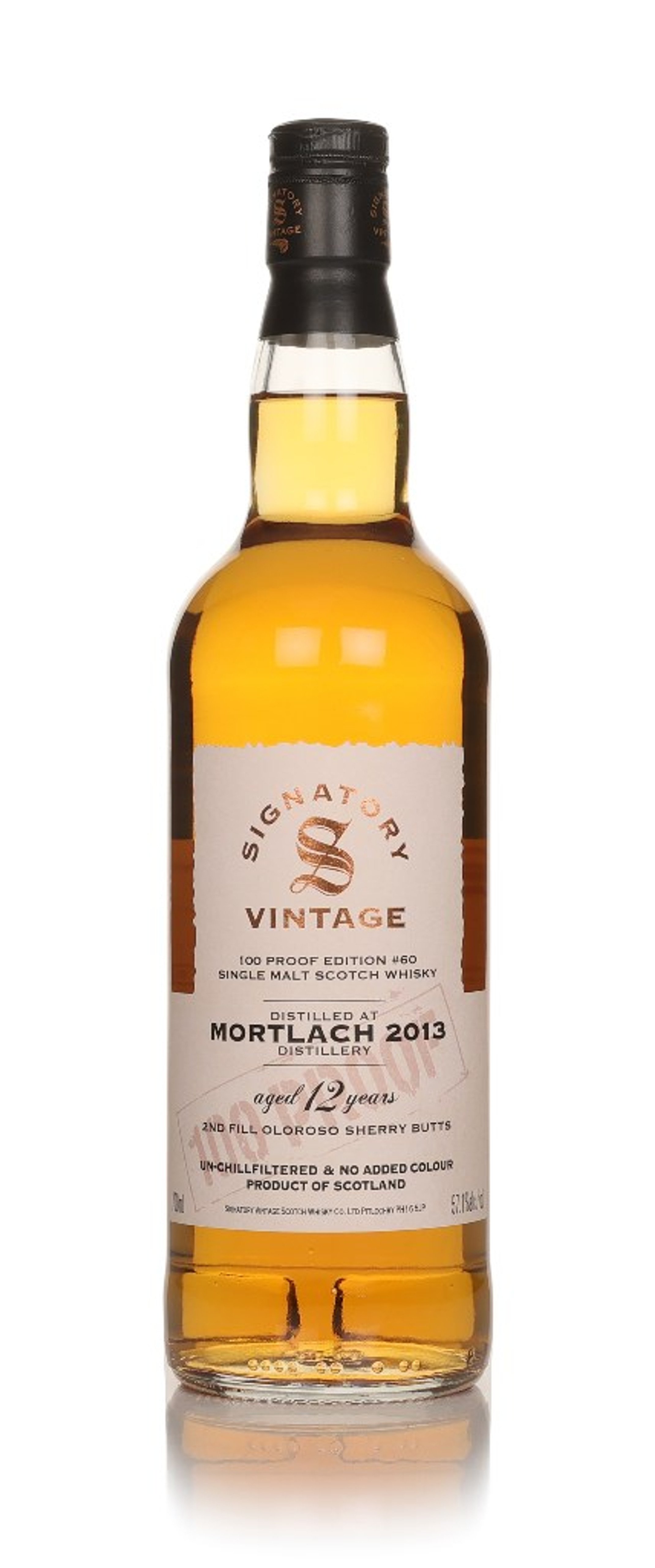 Mortlach 12 Year Old 2013 - 100 Proof Edition #60 (Signatory) 70cl