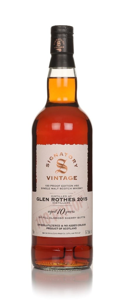 Glenrothes 10 Year Old 2015 - 100 Proof Edition #50 (Signatory) 70cl