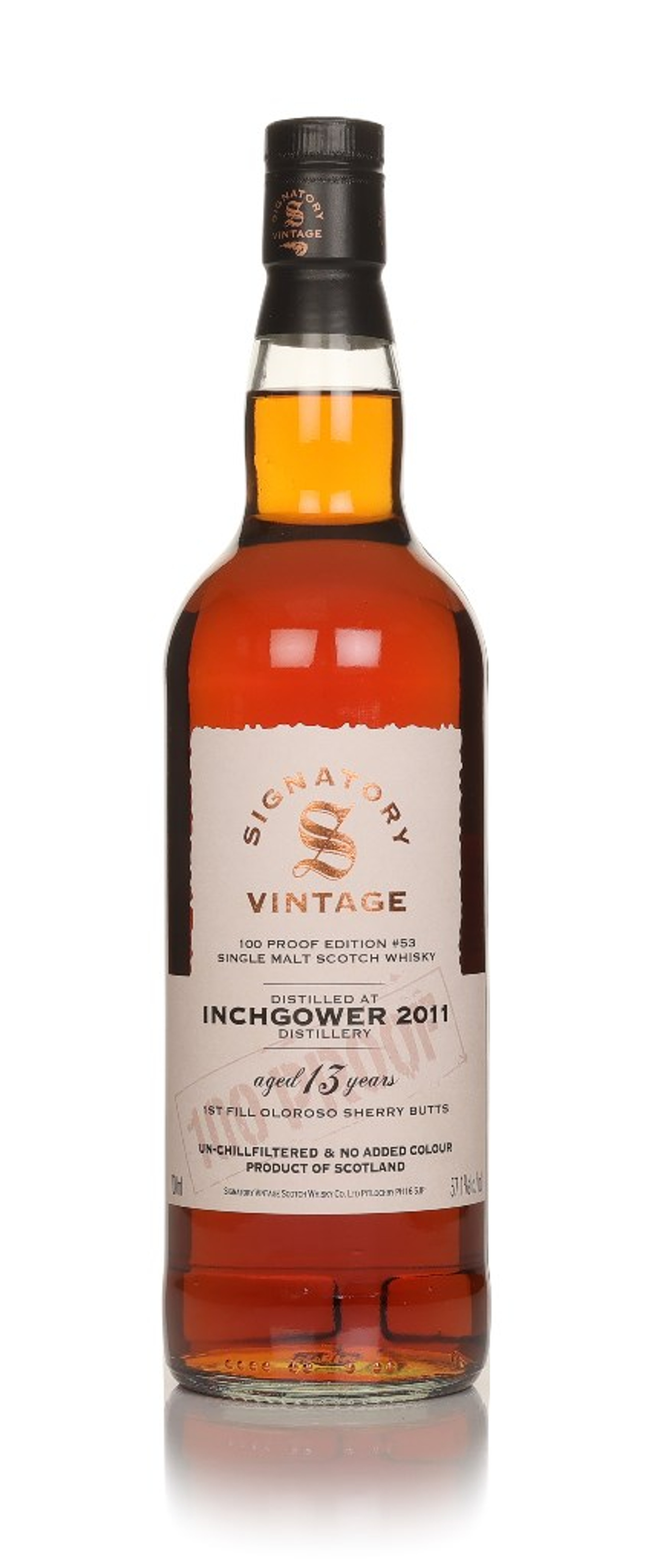 Inchgower 13 Year Old 2011 - 100 Proof Edition #53 (Signatory) 70cl