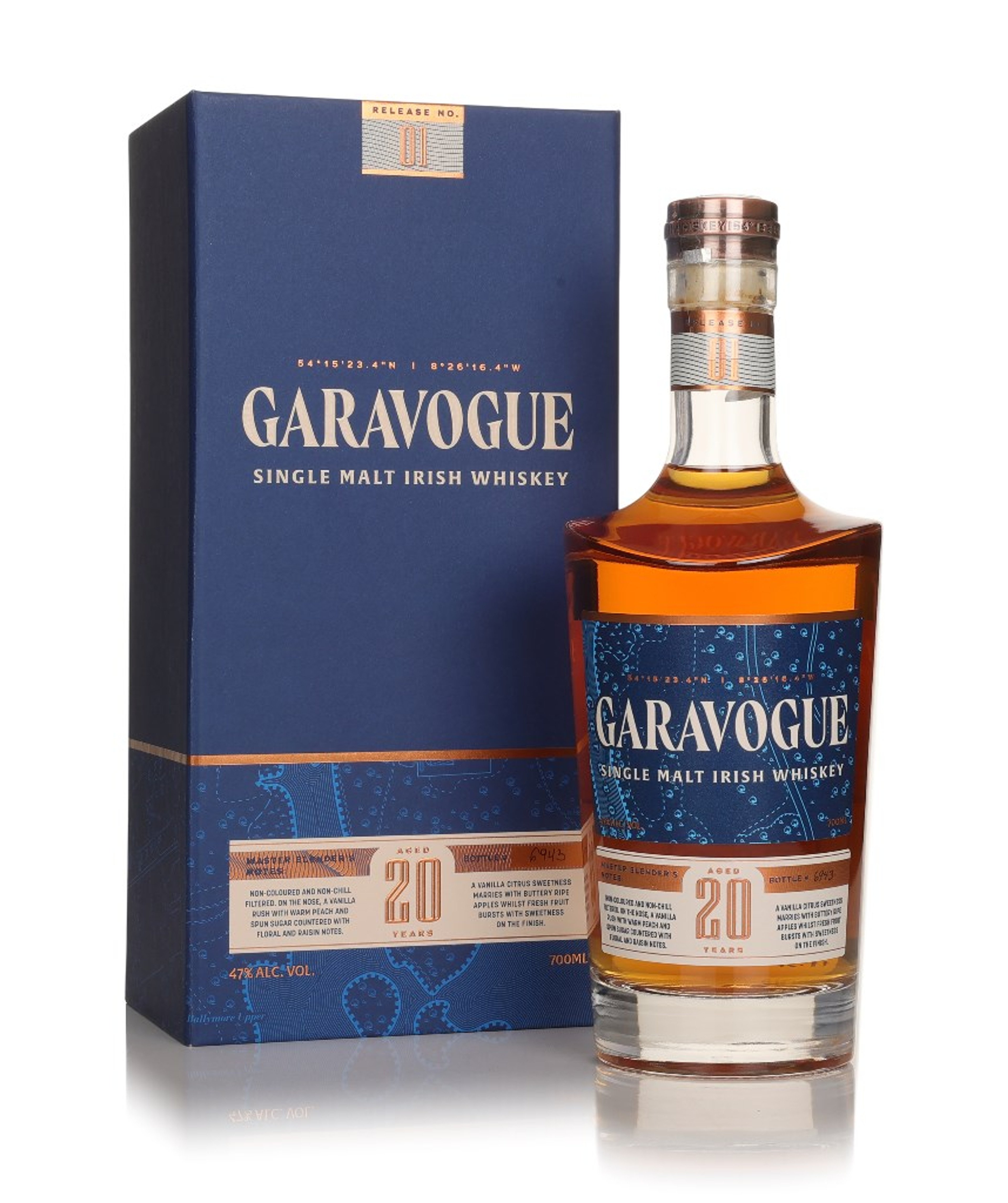 Garavogue 20 Year Old Irish Whiskey 70cl