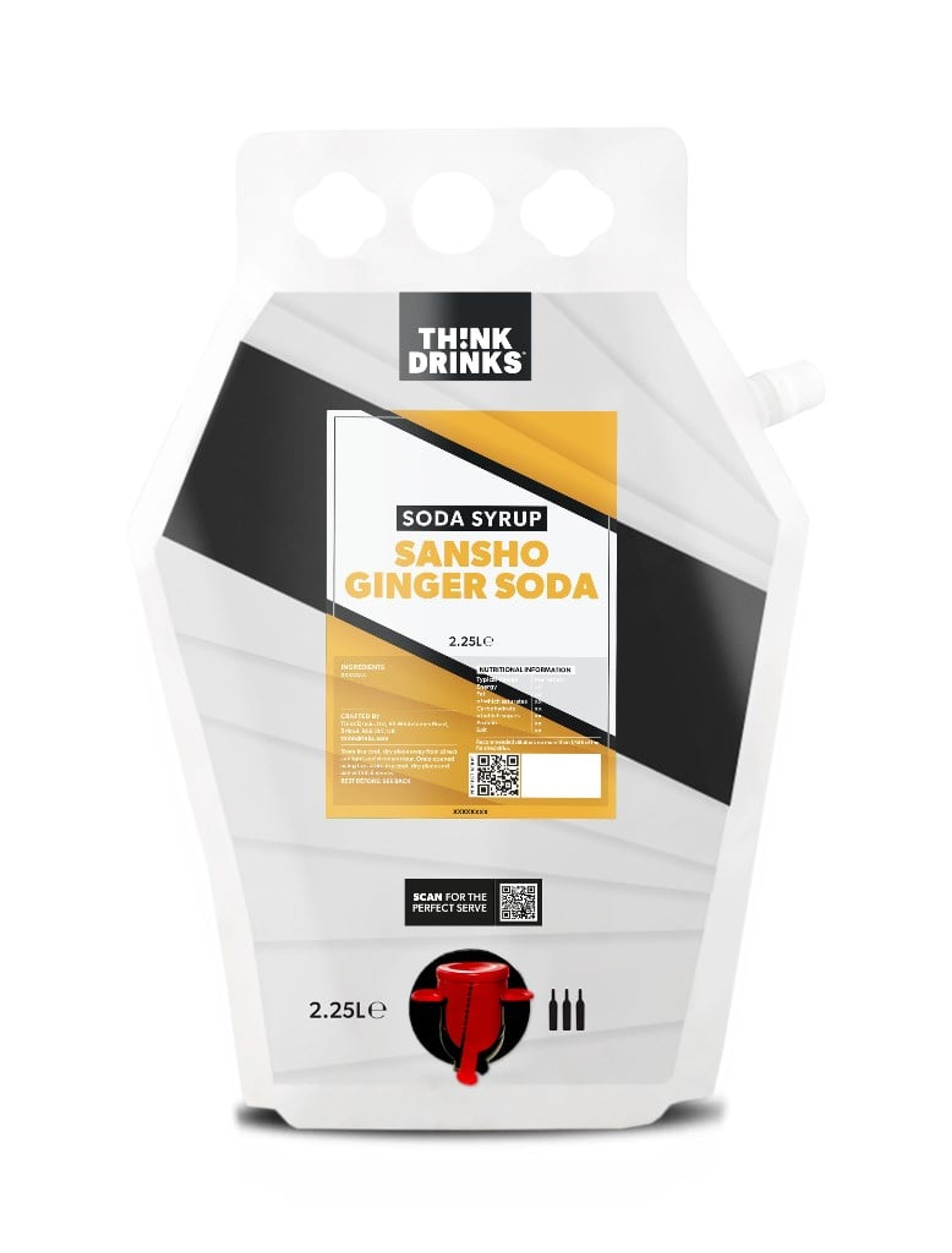 Think Drinks - Ginger & Sansho Soda (2 x 2.25L) 450cl