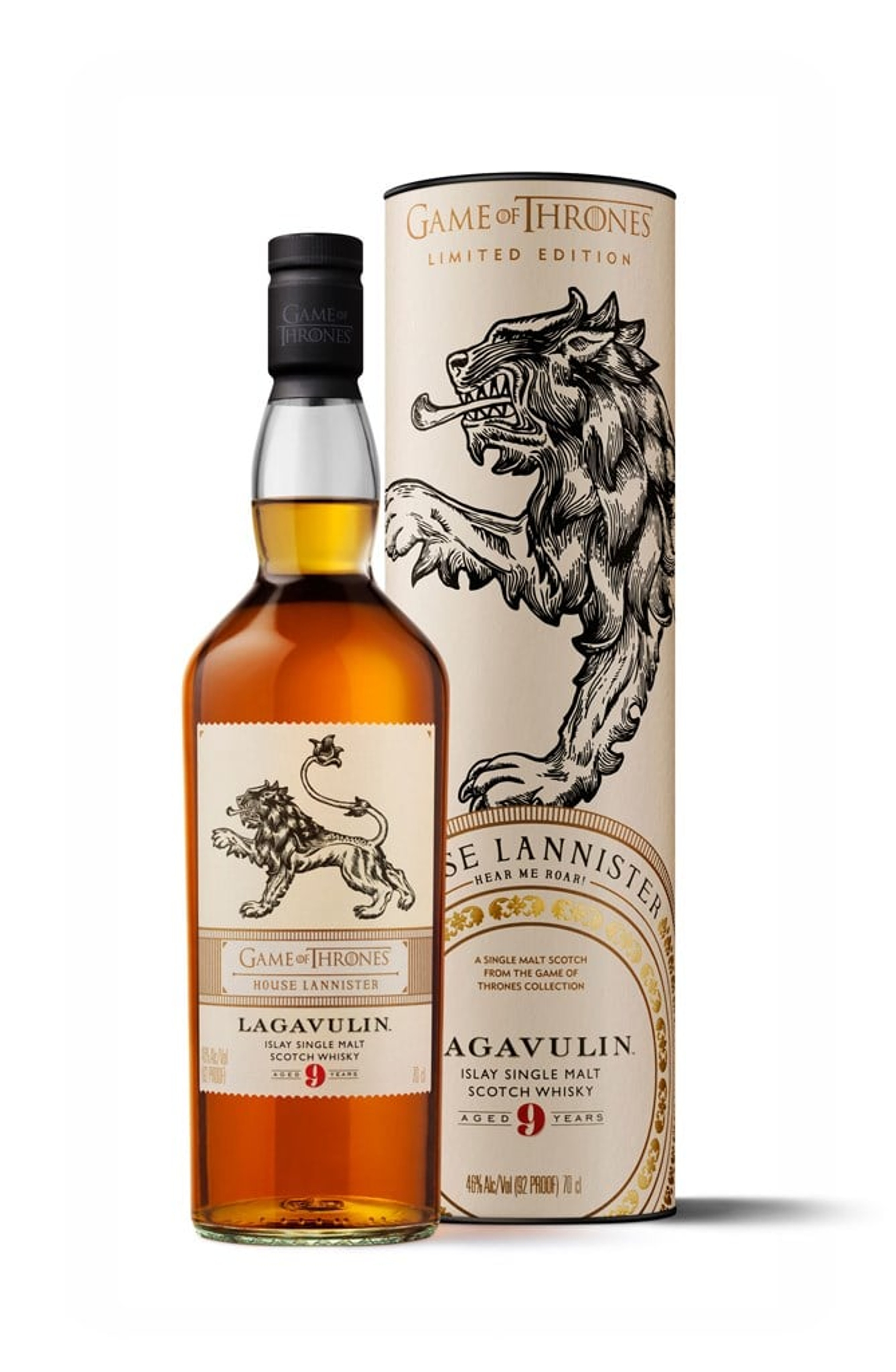 House Lannister & Lagavulin 9 Year Old - Game of Thrones Single Malts Collection 70cl