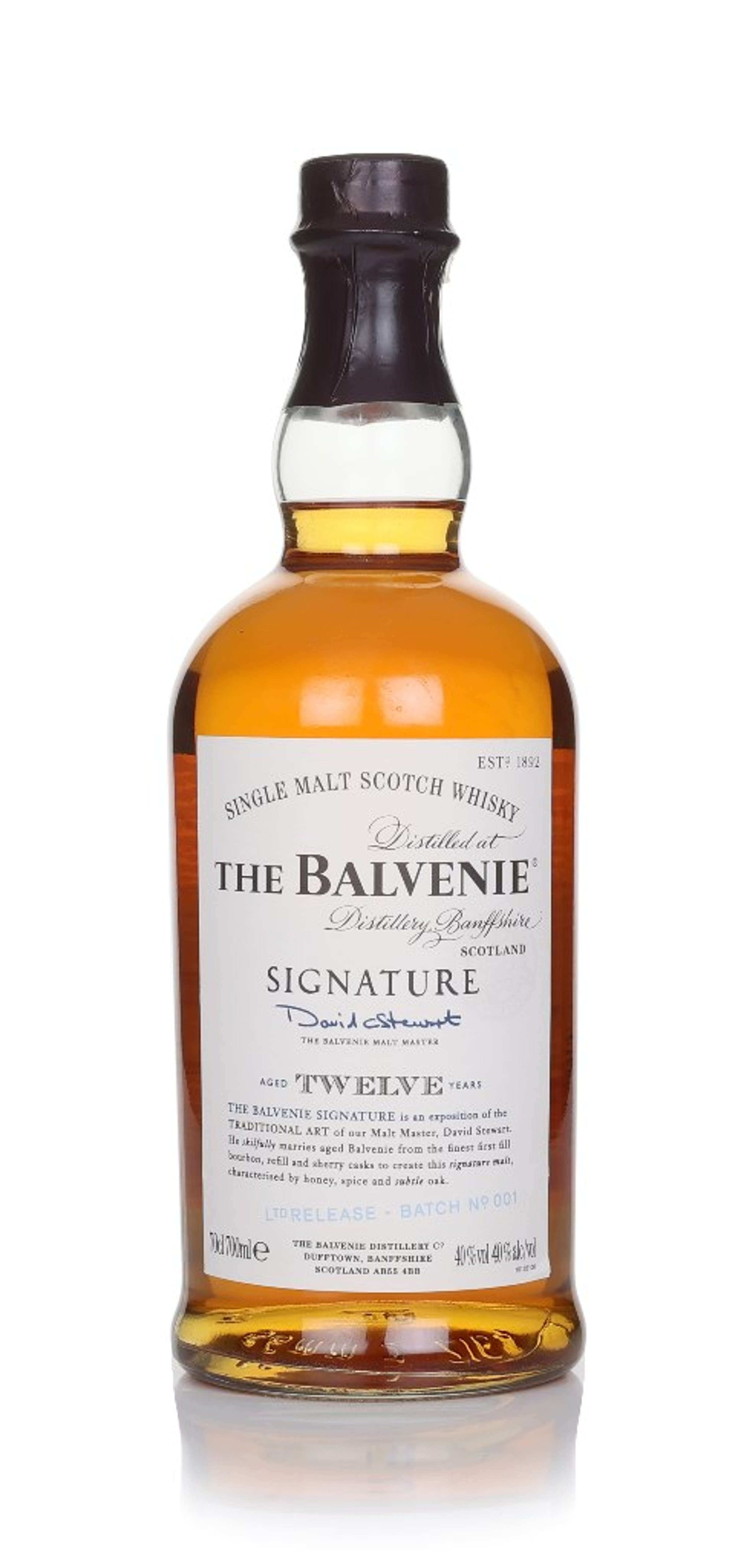 Balvenie Signature 12 Year Old Batch 001 (No Presentation Tube) 70cl