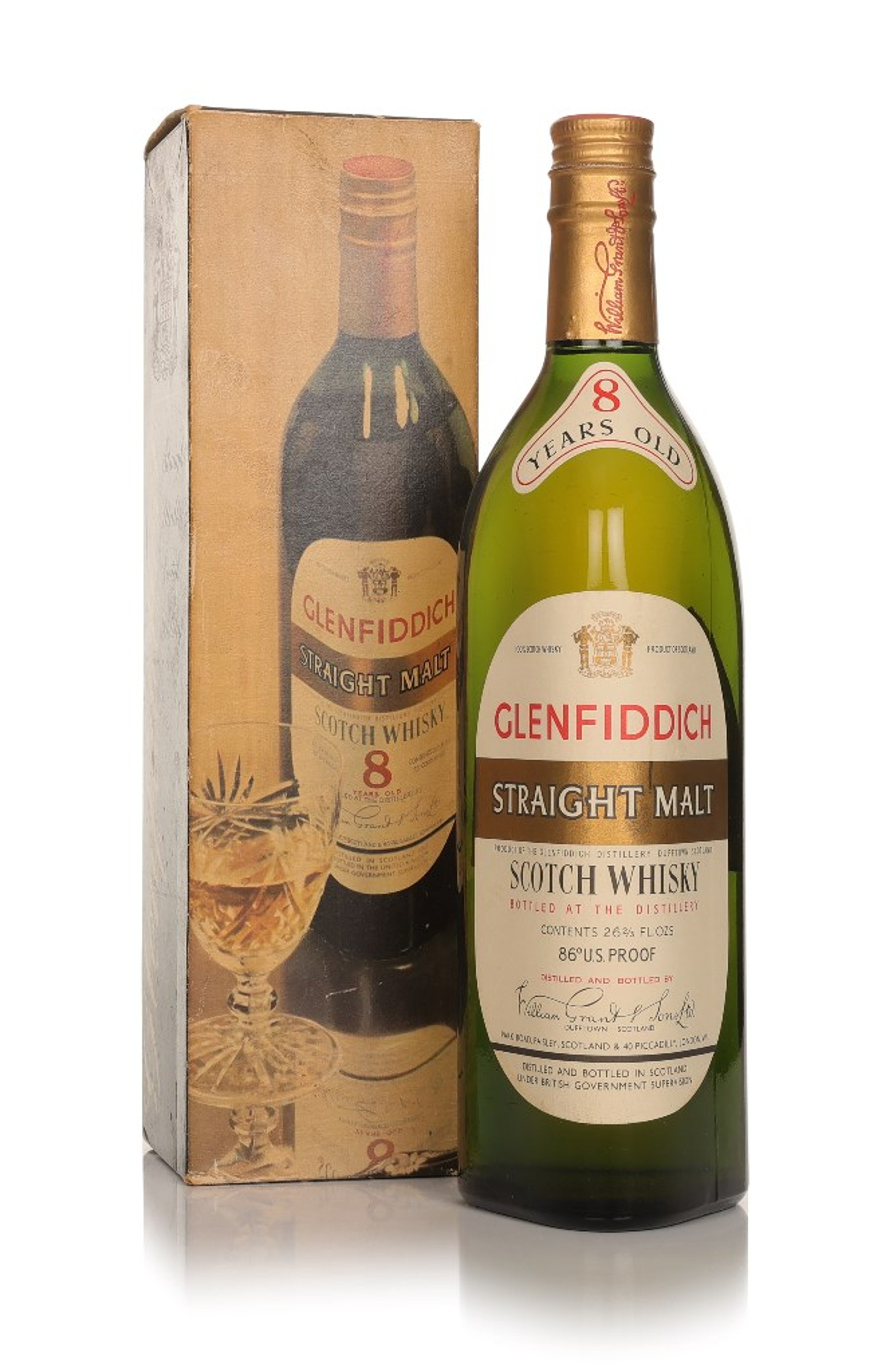 Glenfiddich 8 Year Old Straight Malt - 1960s 75cl