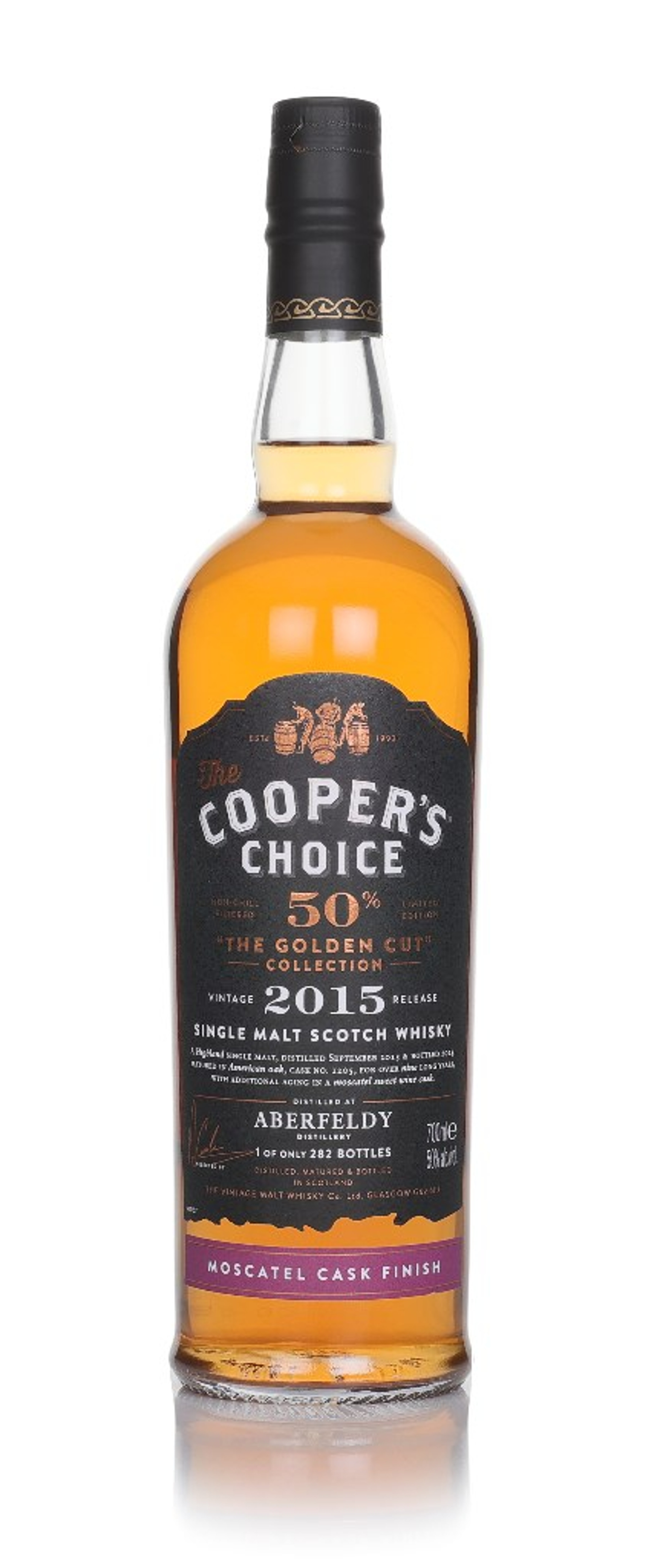 Aberfeldy 9 Year Old 2015 - The Cooper's Choice The Golden Cut Collection (The Vintage Malt Whisky Co.) 70cl