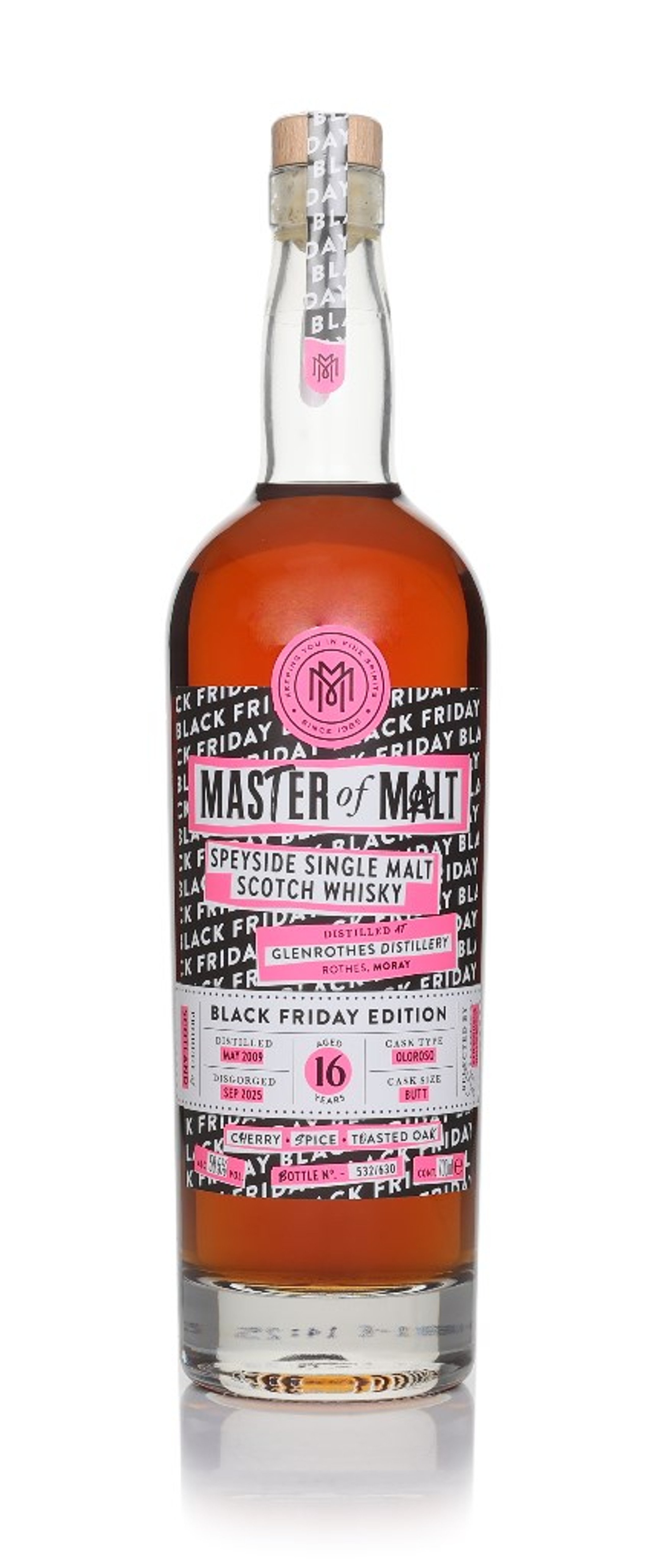 Glenrothes 16 Year Old 2009 - Black Friday (Master of Malt) 70cl