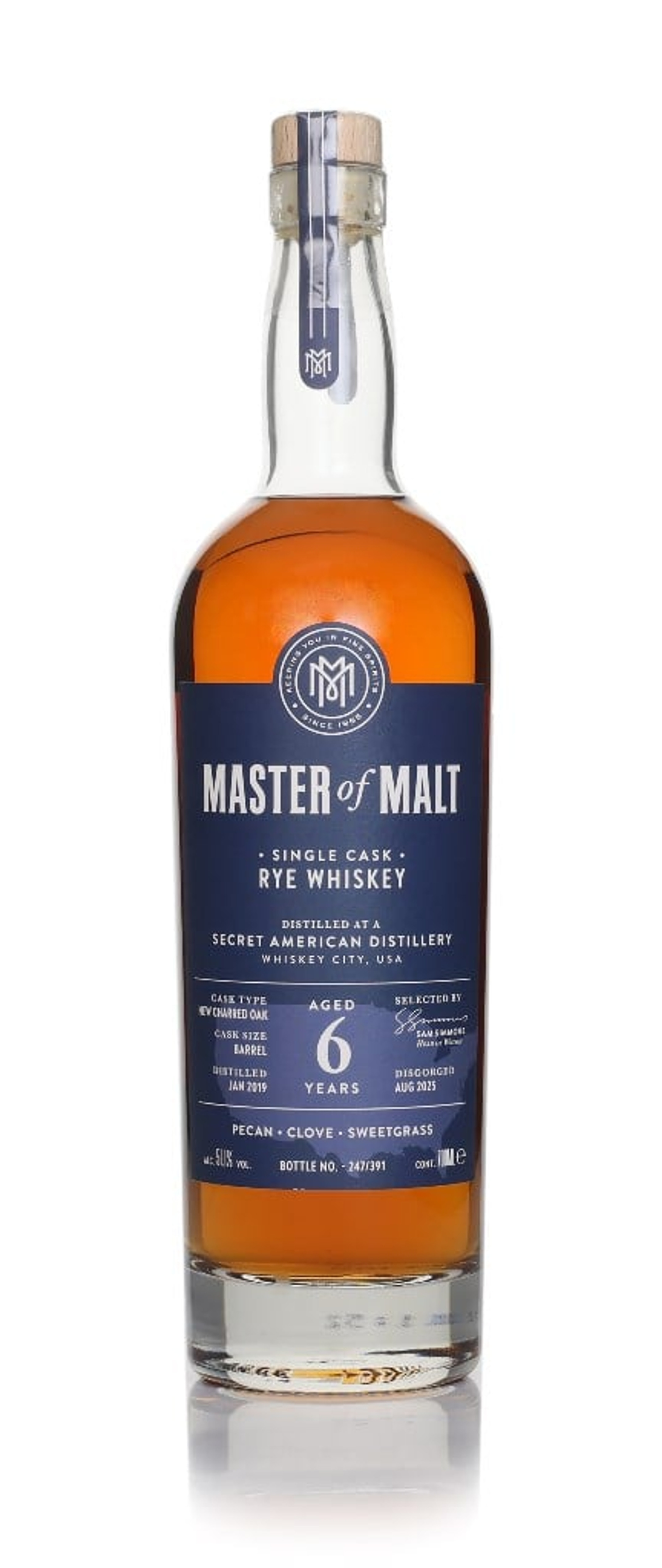 A Secret American Distillery 6 Year Old 2019 (Master of Malt) 70cl
