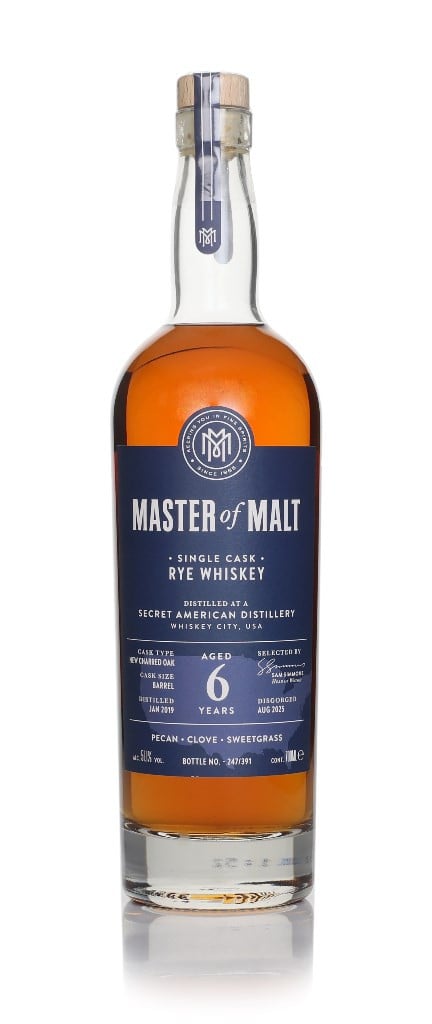 A Secret American Distillery 6 Year Old 2019 (Master of Malt) 70cl