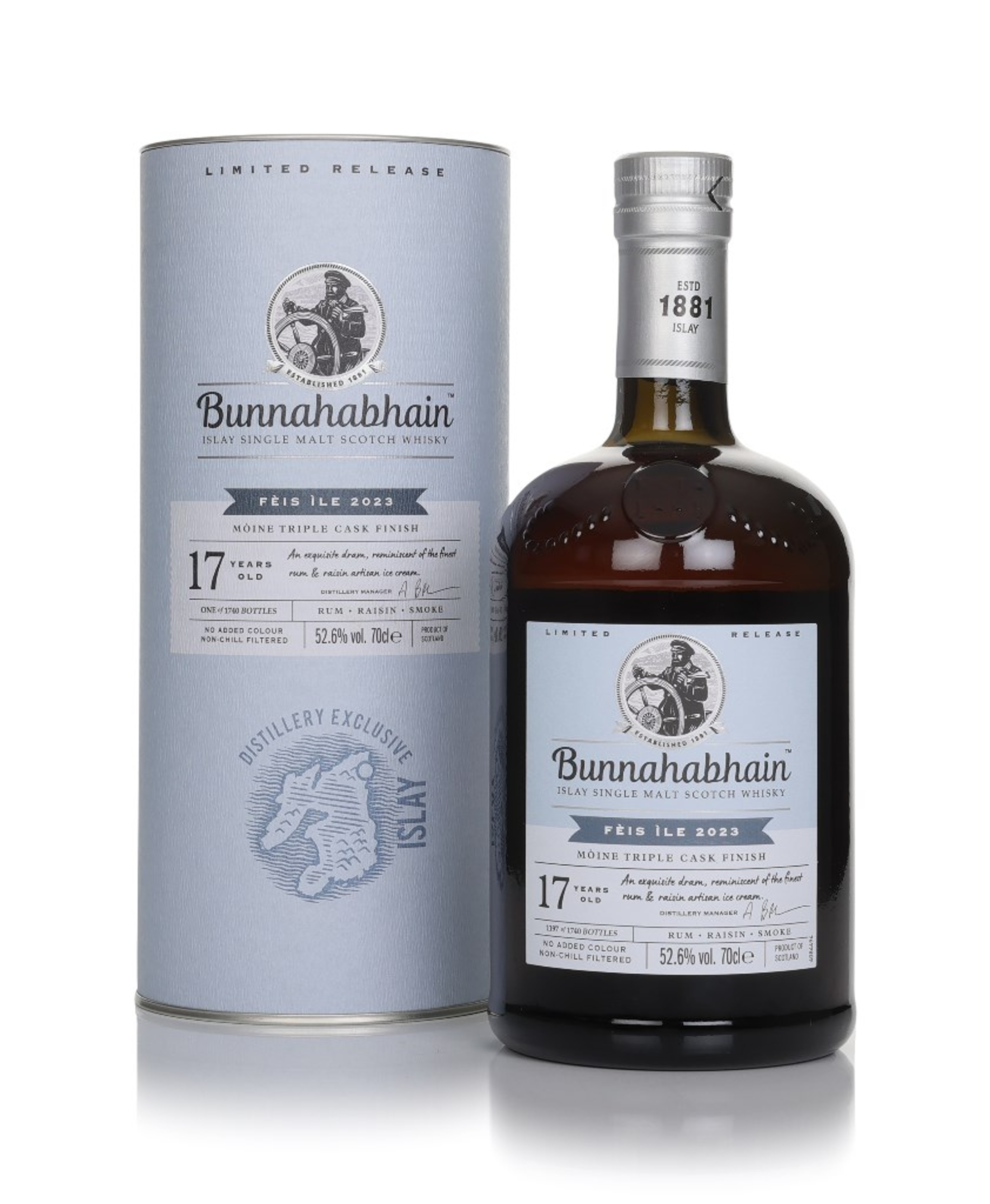 Bunnahabhain 17 Year Old Mòine Triple Cask - Fèis Ìle 2023 70cl