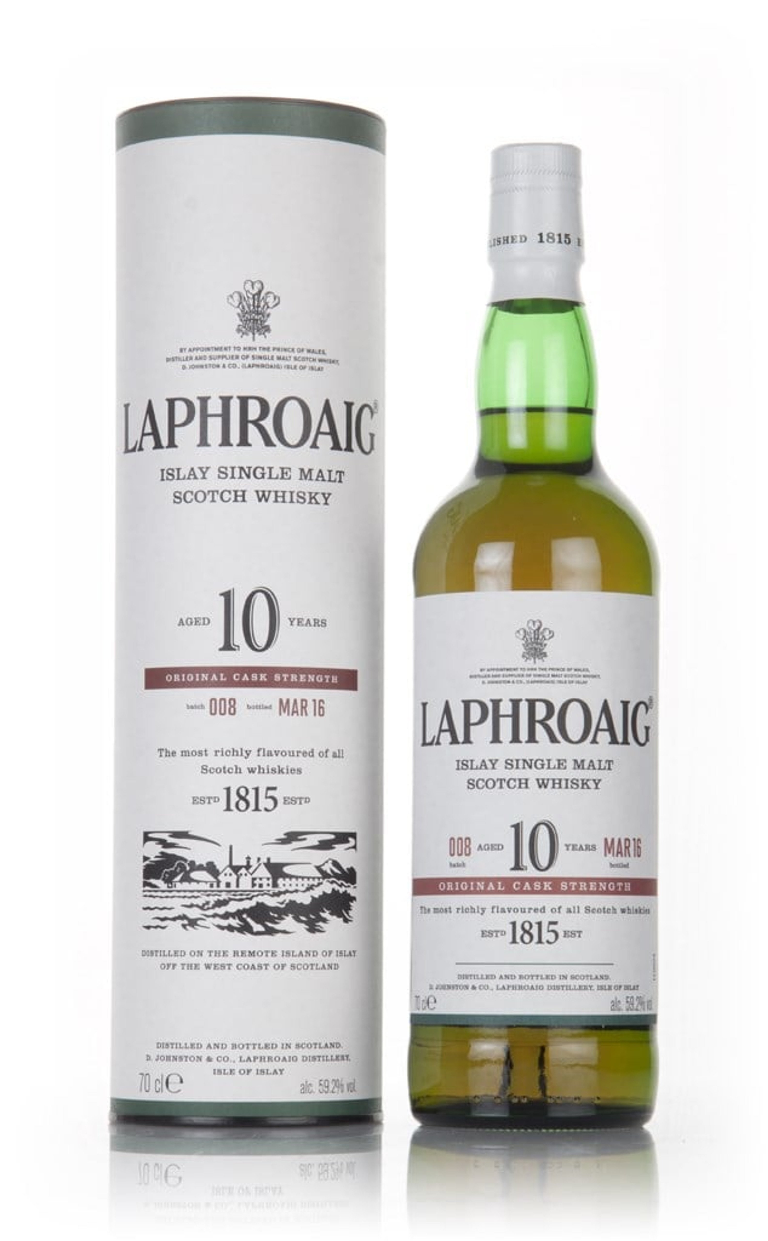 Laphroaig 10 Year Old Cask Strength - Batch 015 Batch 008