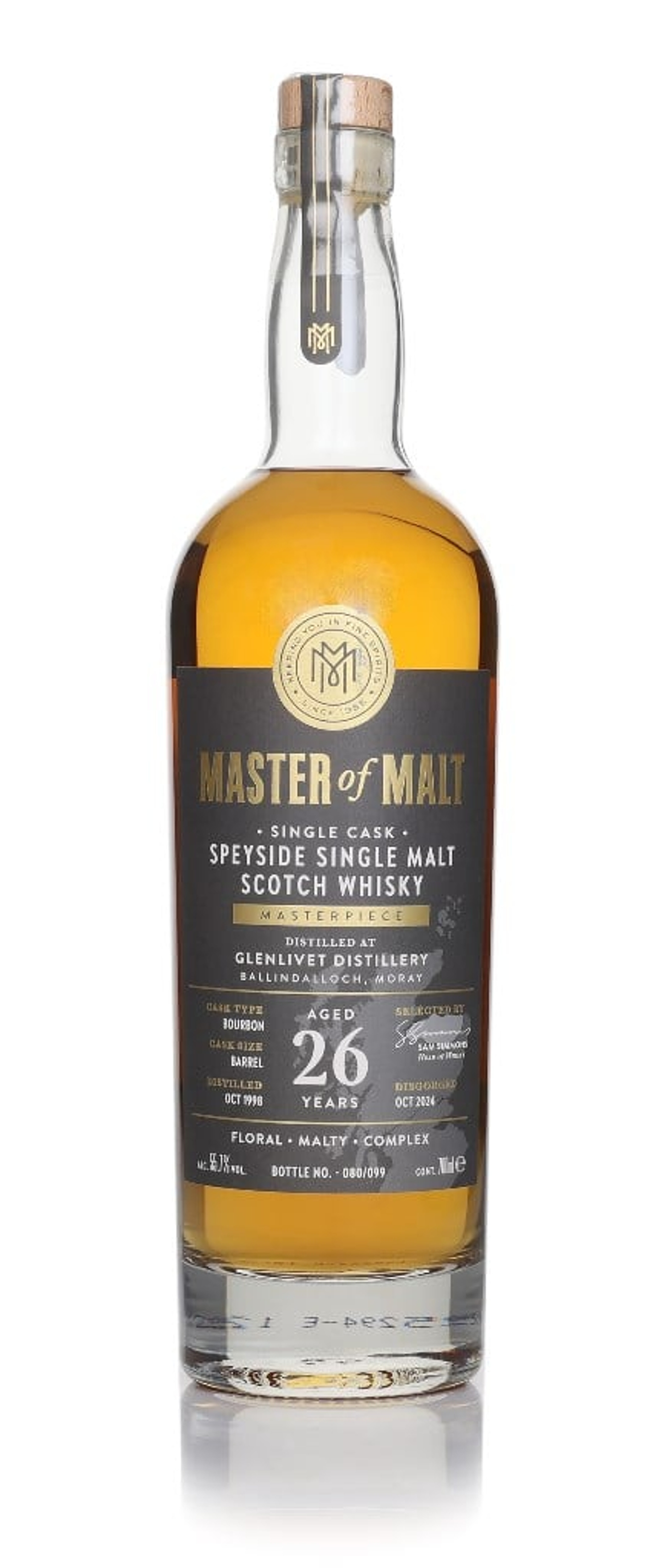 Glenlivet 26 Year Old 1998 Single Cask (Master of Malt) 70cl