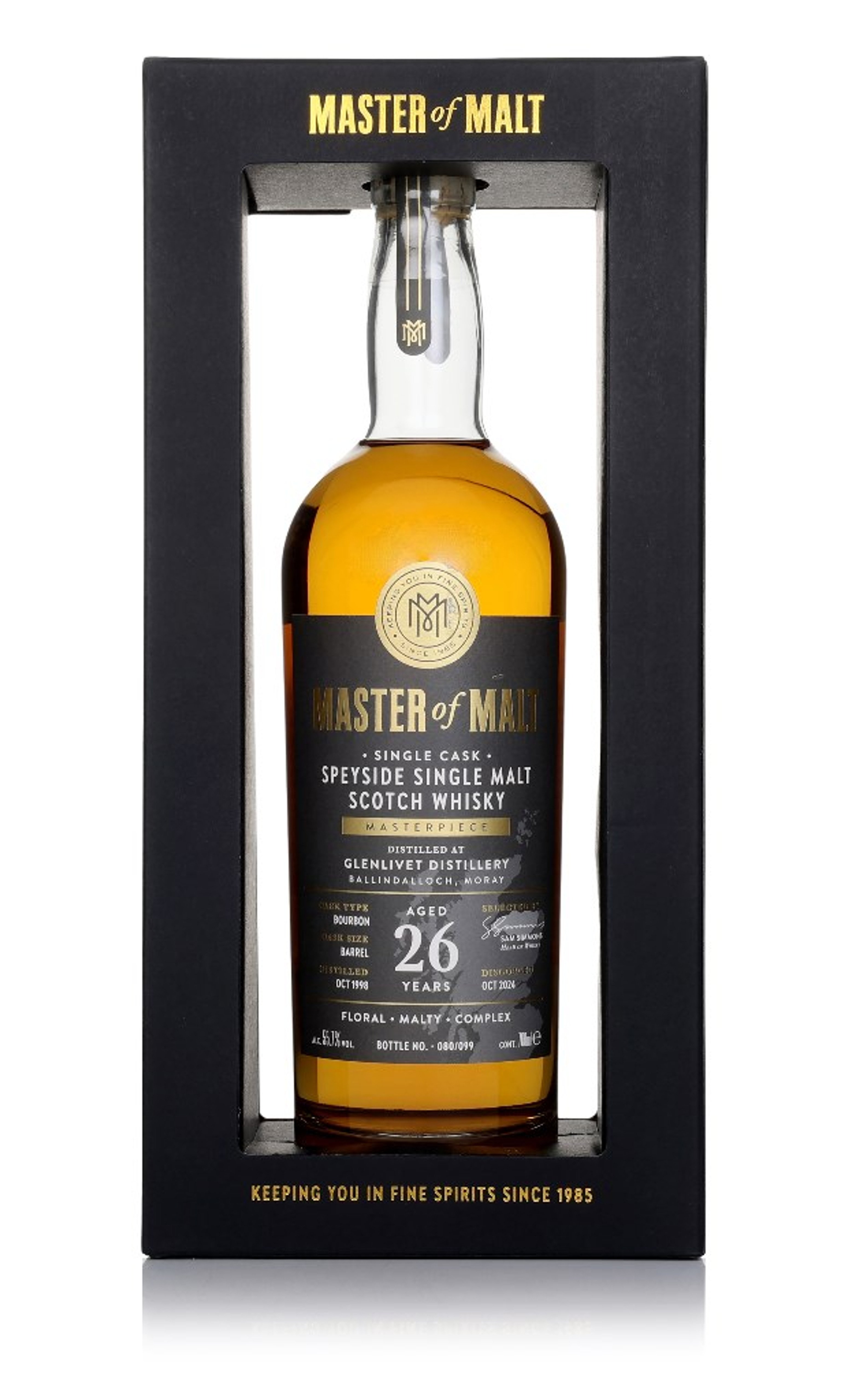 Glenlivet 26 Year Old 1998 Single Cask (Master of Malt) 70cl