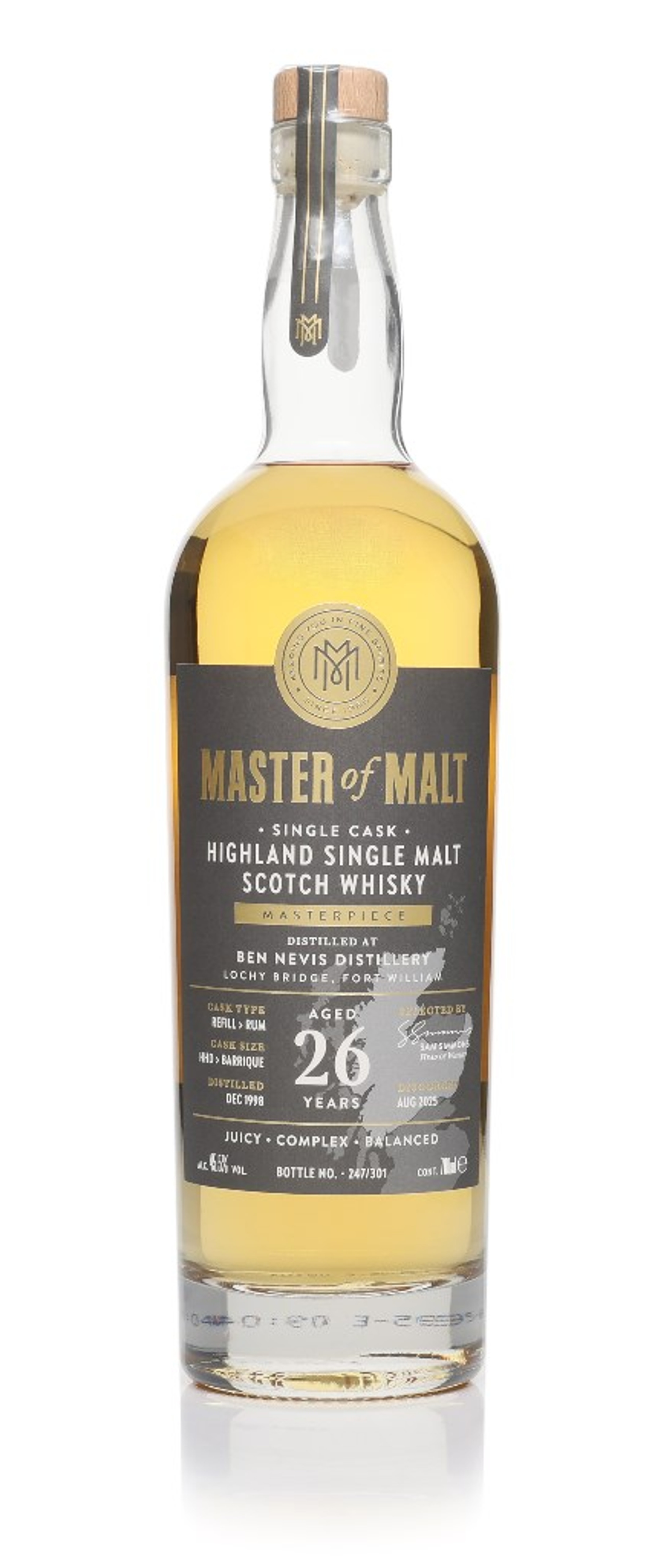 Ben Nevis 26 Year Old 1998 Single Cask (Master of Malt) 70cl