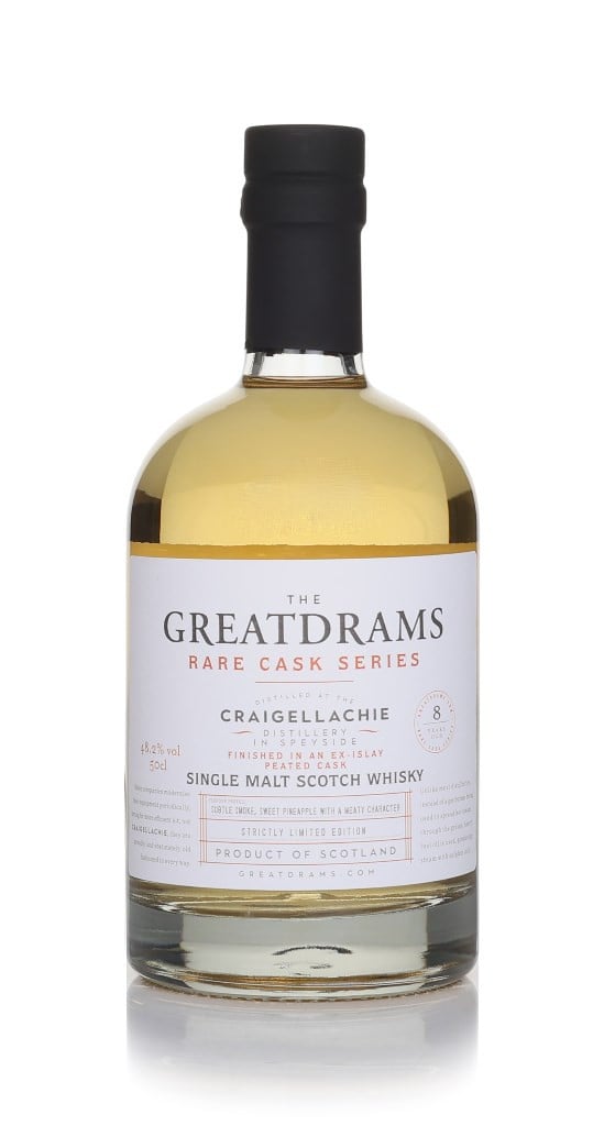 Craigellachie 8 Year Old Peated Cask Finish - Rare Cask Series (GreatDrams) 50cl