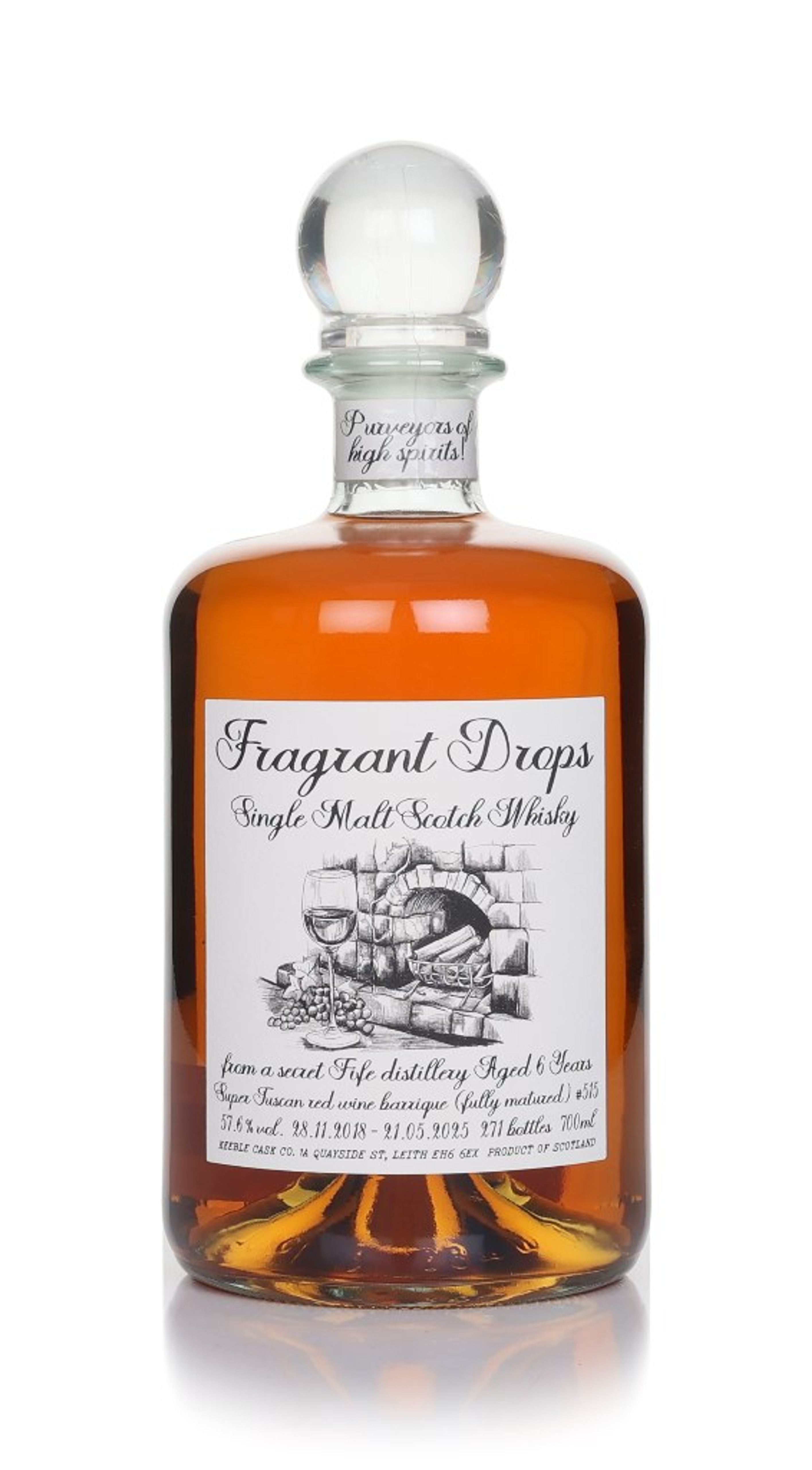 Secret Fife 6 Year Old 2018 Red Wine Matured (cask 515) - Fragrant Drops (Keeble Cask Company) 70cl