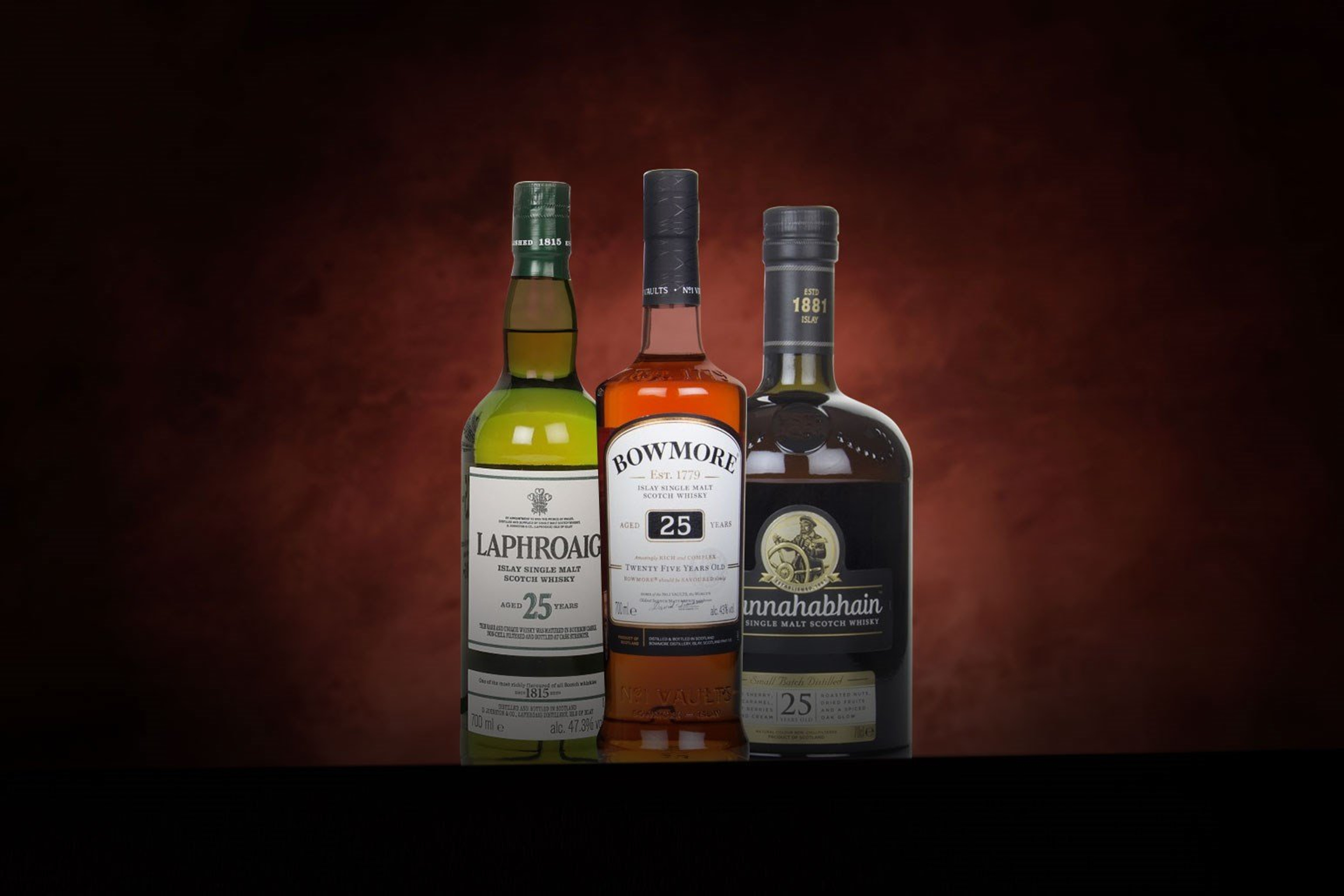 *COMPETITION* Islay 25 Year Old Whisky Trio (3) Ticket 70cl