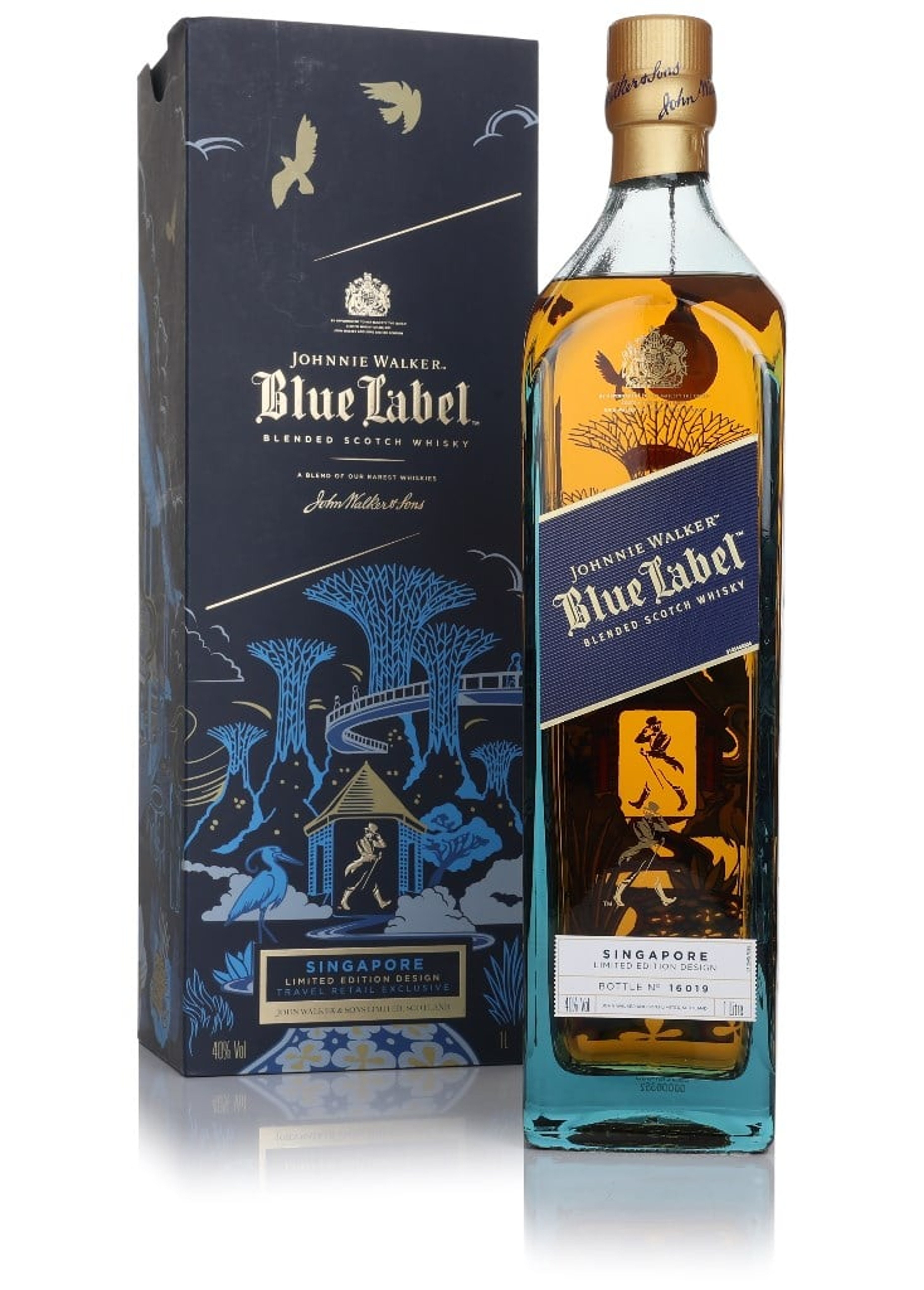Johnnie Walker Blue Label - Singapore Limited Edition Design (1L) 100cl