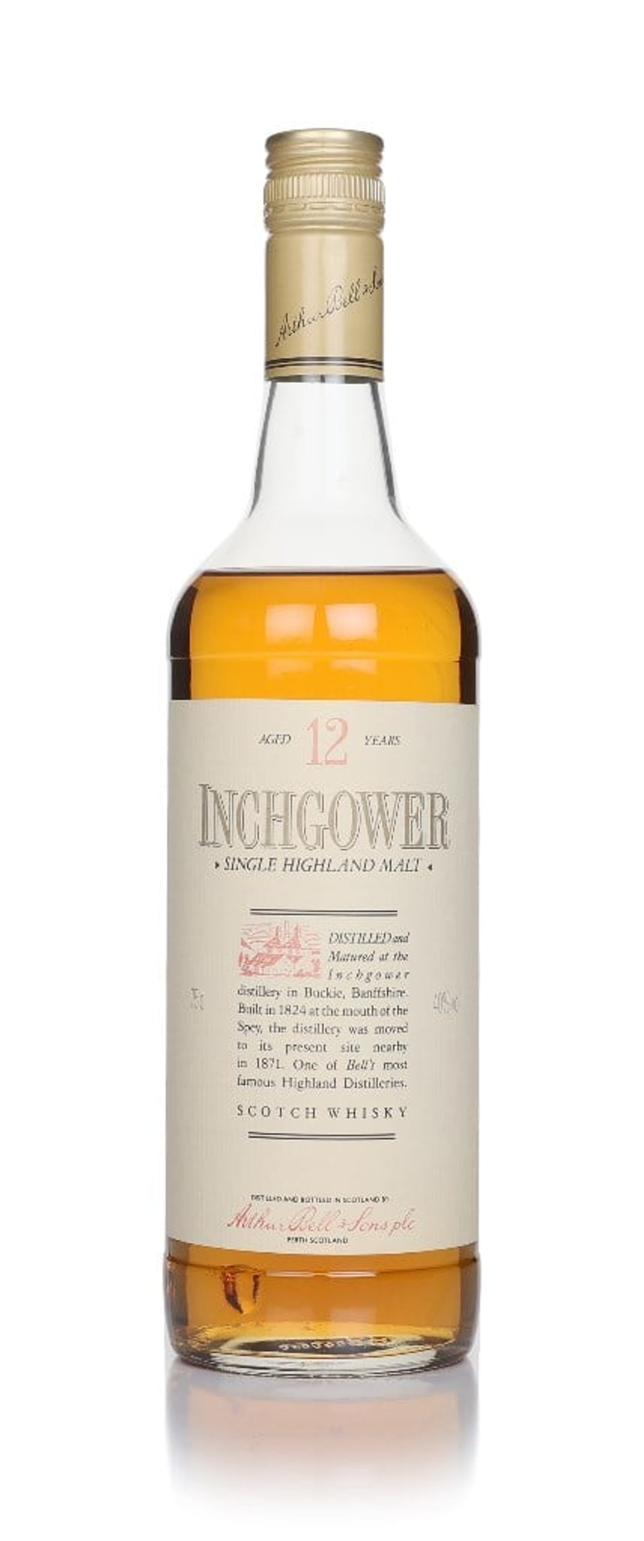 Inchgower 12 Year Old - Late 1980s 75cl