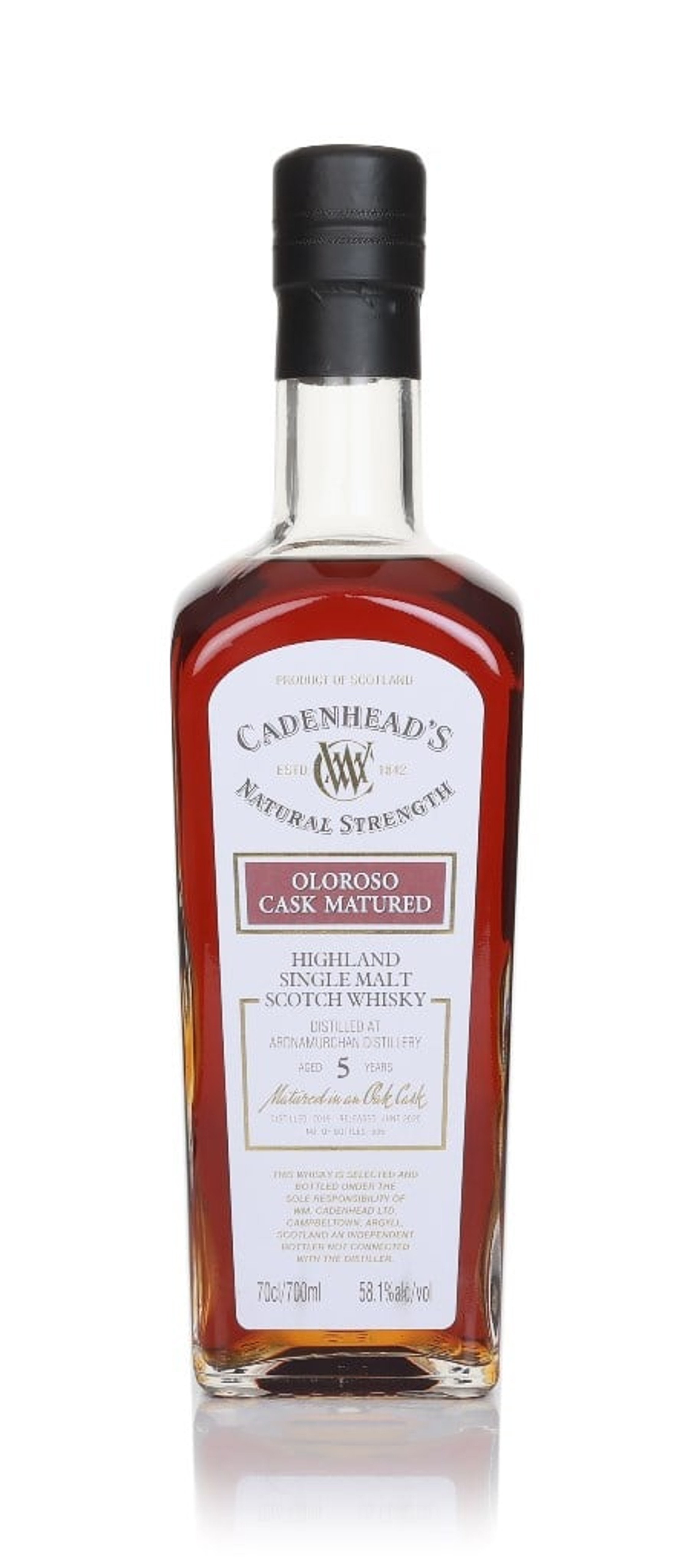 Ardnamurchan 5 Year Old 2019 - Cadenhead's Natural Strength 70cl