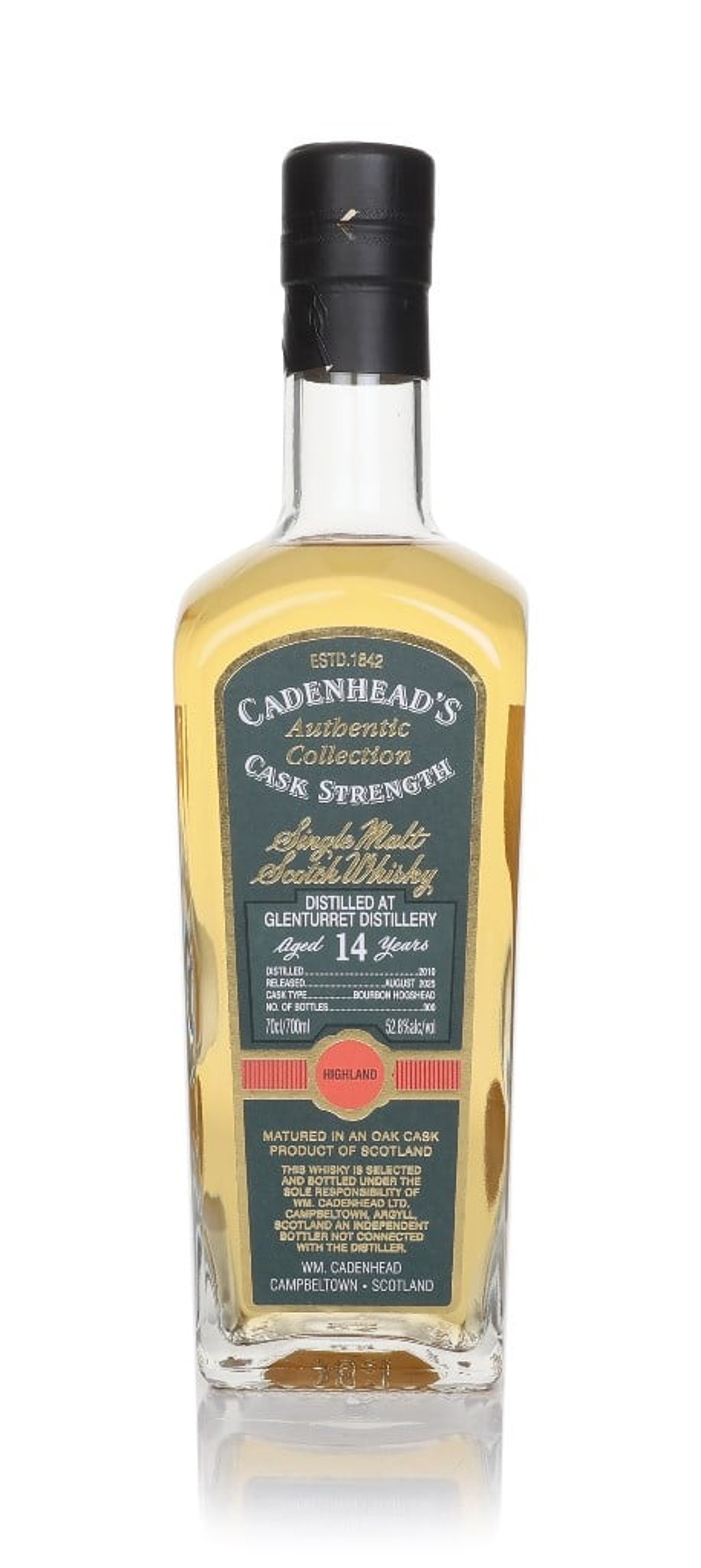 Glenturret 14 Year Old 2010 - Cadenhead's Authentic Collection 70cl