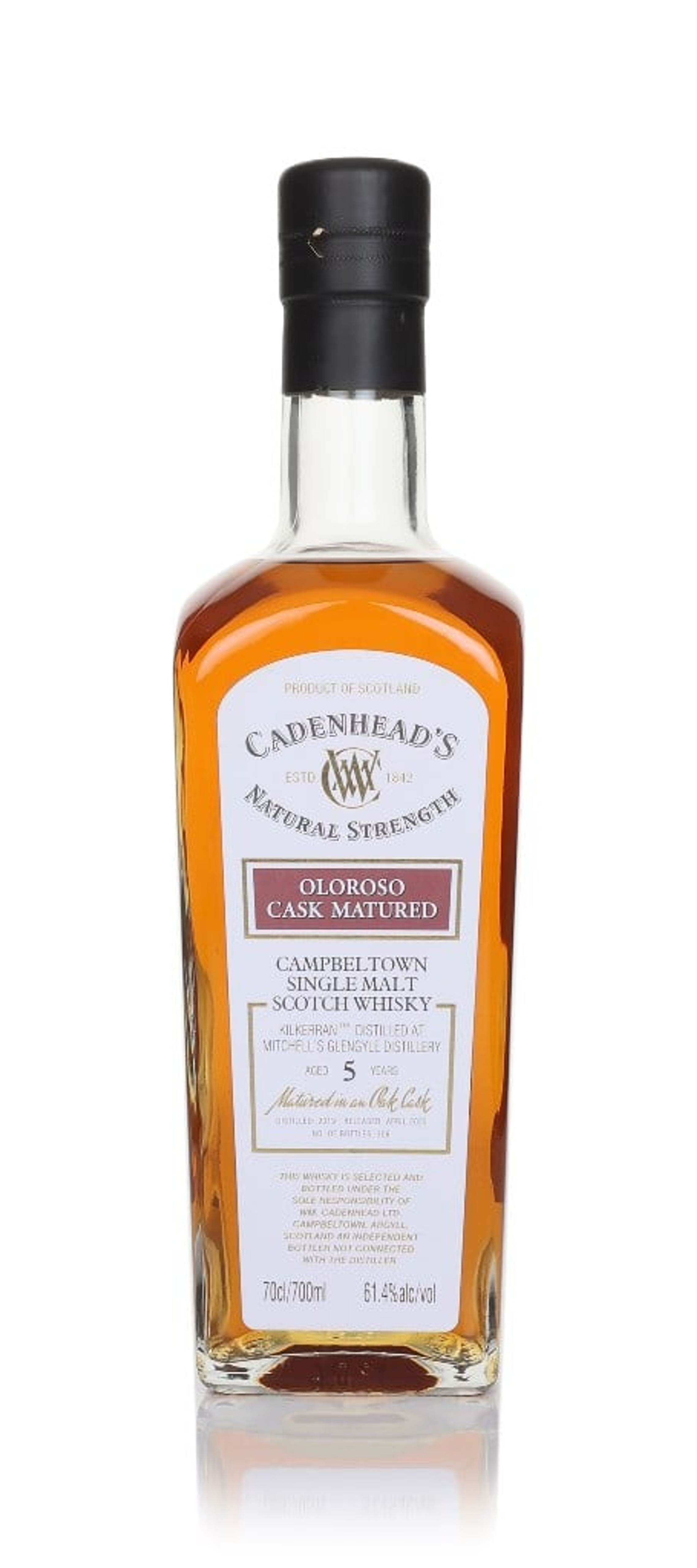 Kilkerran 5 Year Old 2019 - Cadenhead's Natural Strength 70cl